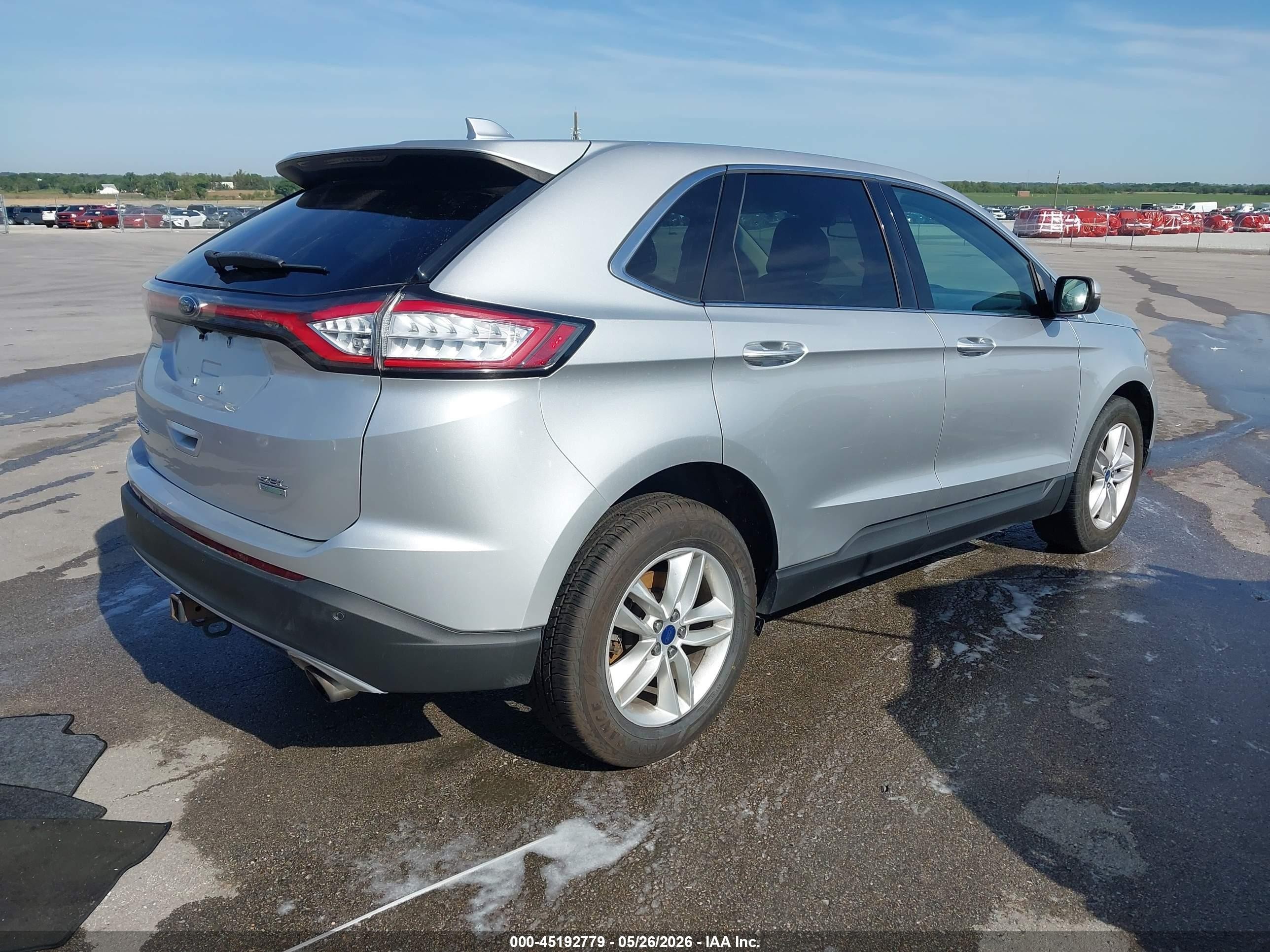 2015 Ford Edge Sel Silver vin: 2FMTK3J94FBB99448