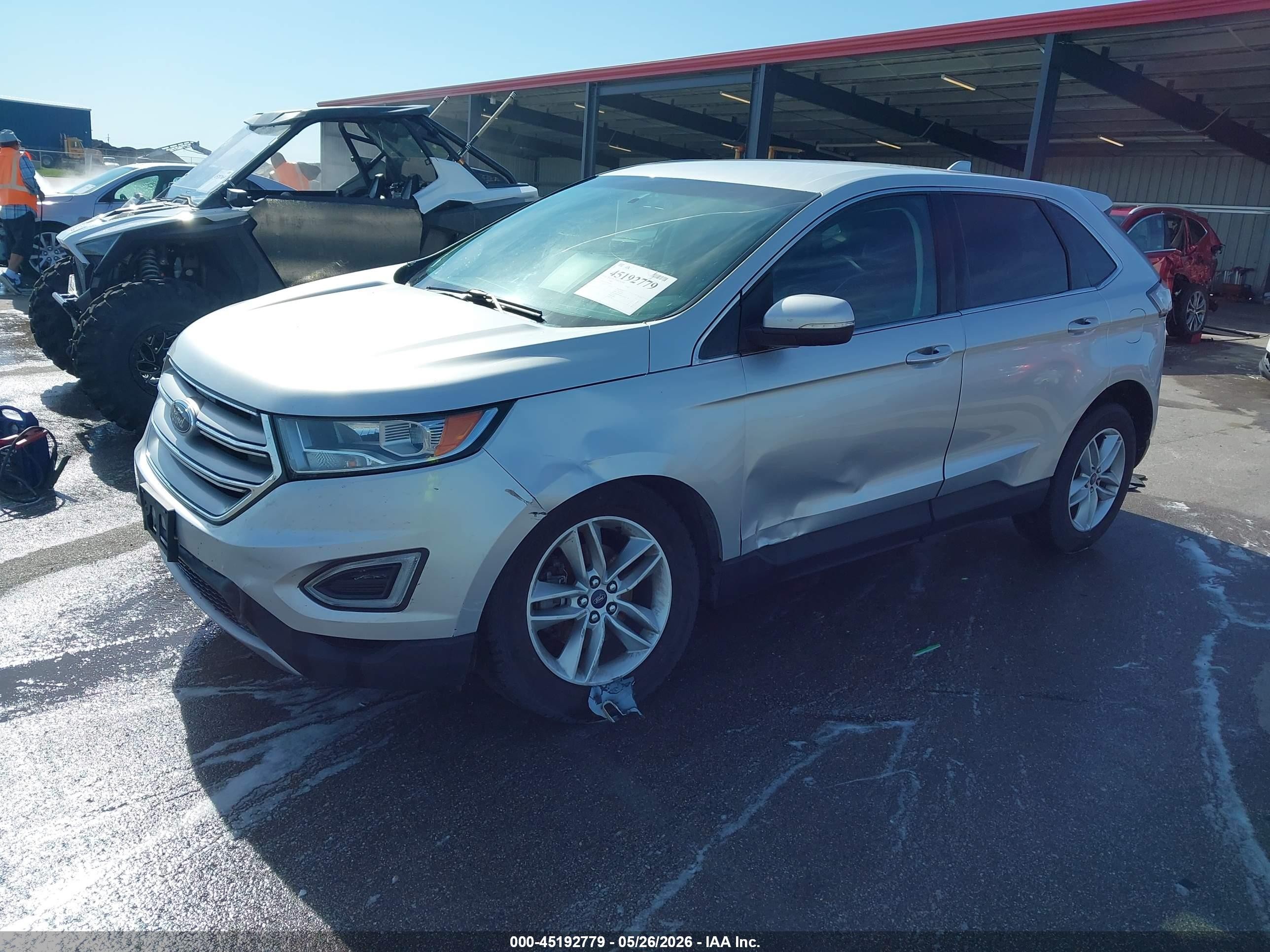 2015 Ford Edge Sel Silver vin: 2FMTK3J94FBB99448
