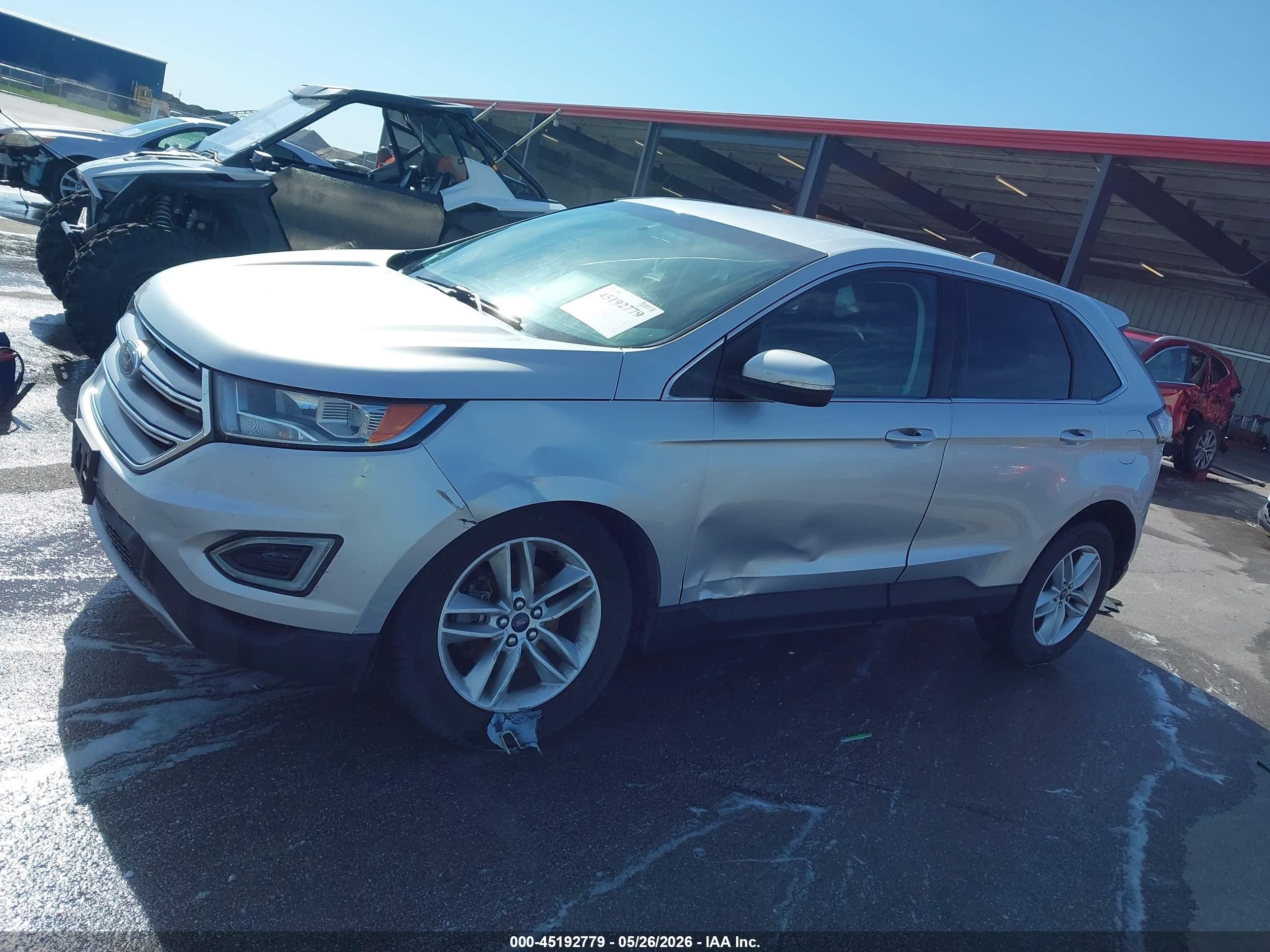 2015 Ford Edge Sel Silver vin: 2FMTK3J94FBB99448
