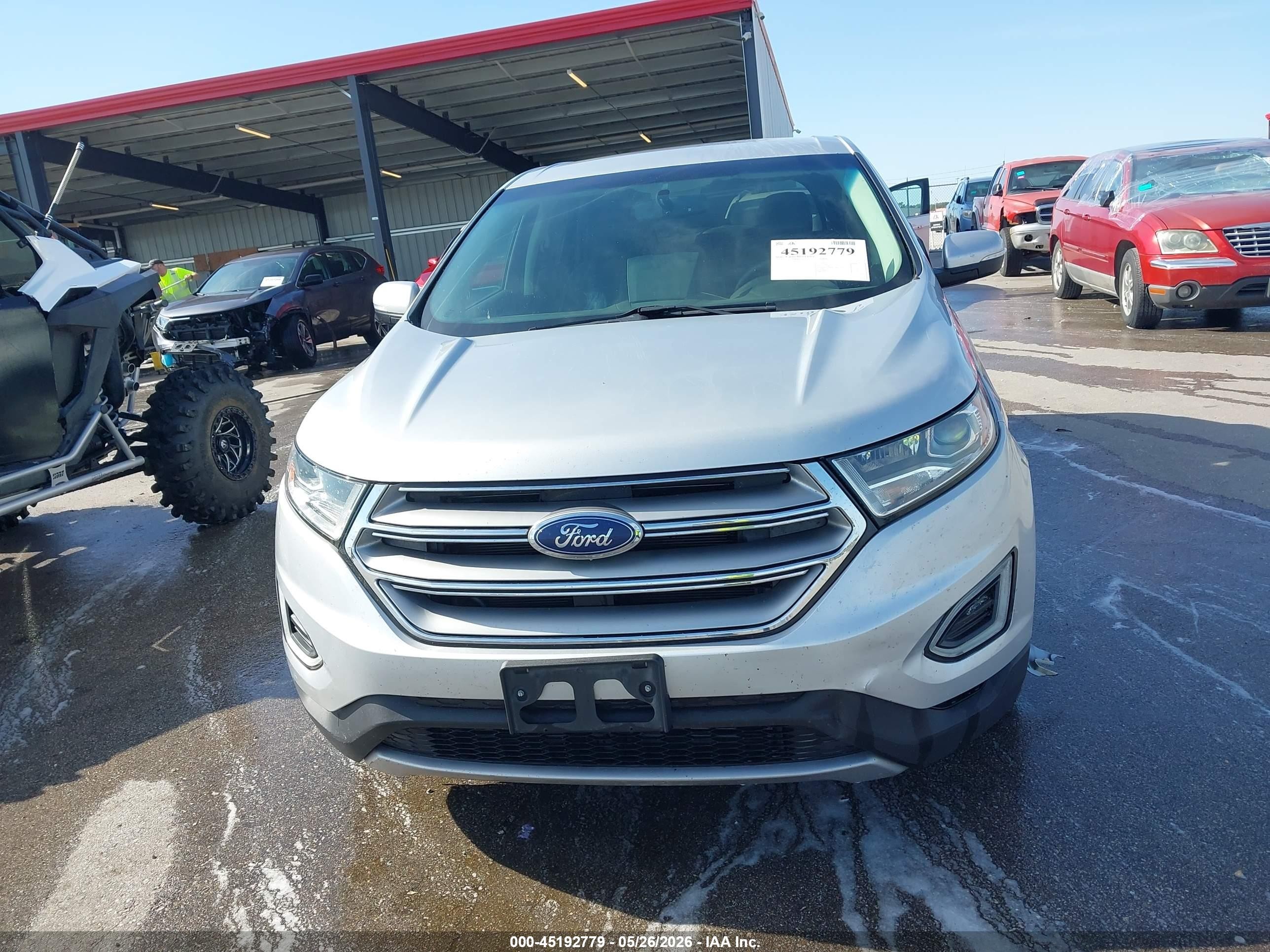 2015 Ford Edge Sel Silver vin: 2FMTK3J94FBB99448