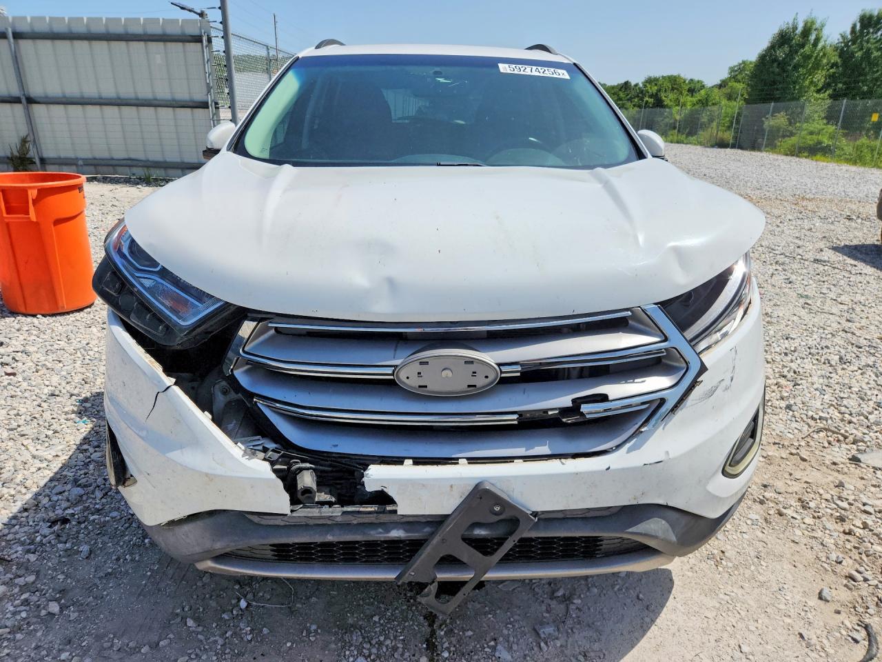 2015 Ford Edge Sel White vin: 2FMTK3J95FBB41834