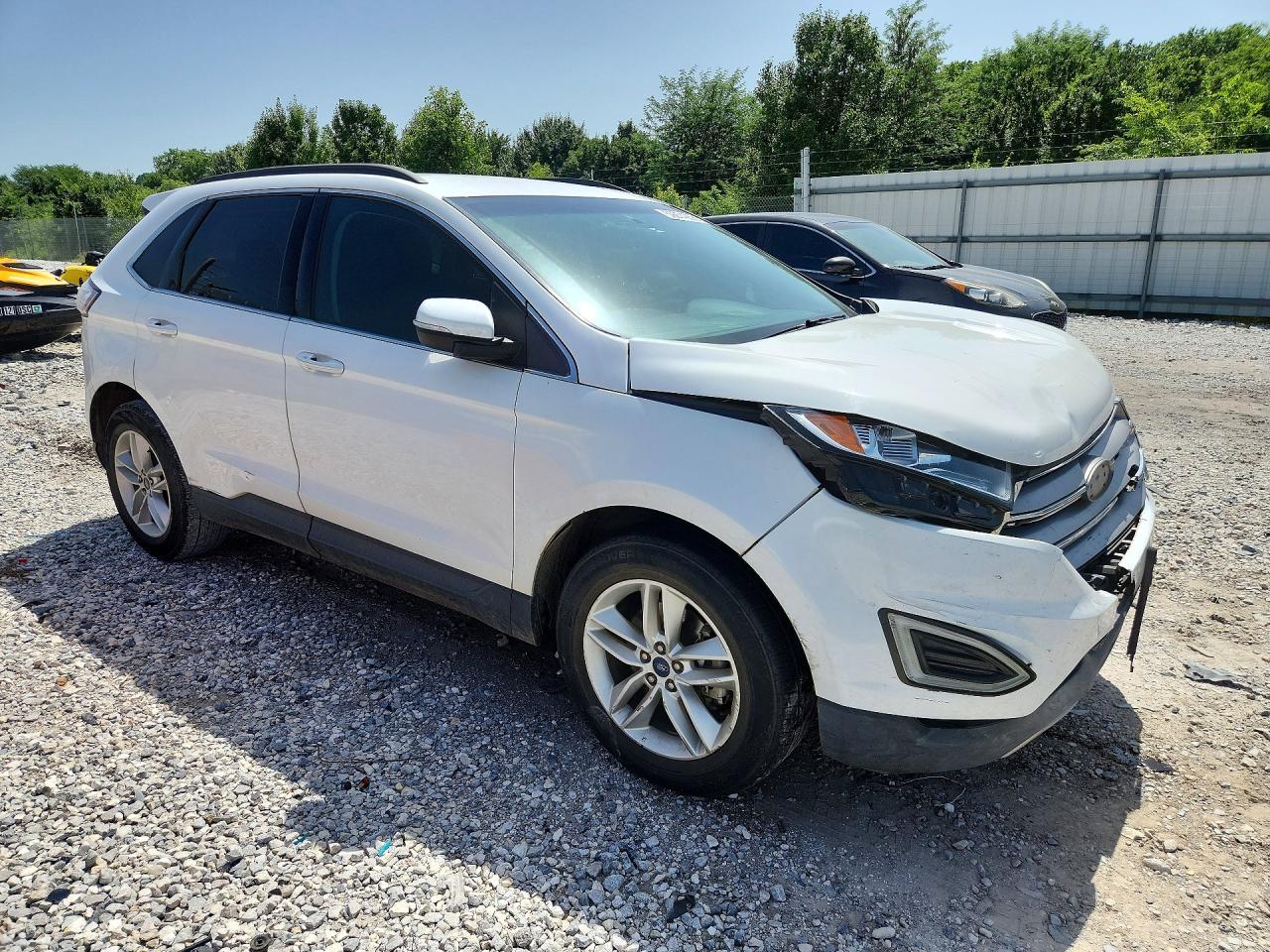 2015 Ford Edge Sel White vin: 2FMTK3J95FBB41834