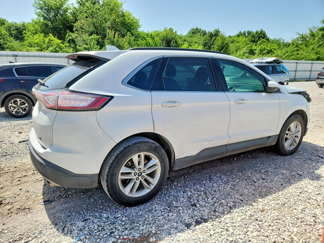 2015 Ford Edge Sel White vin: 2FMTK3J95FBB41834