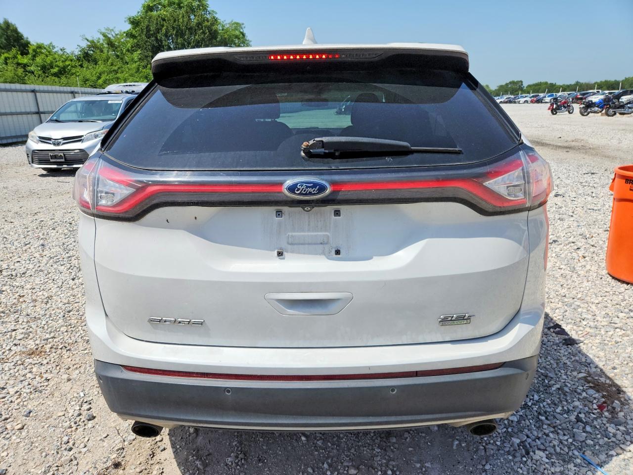 2015 Ford Edge Sel White vin: 2FMTK3J95FBB41834