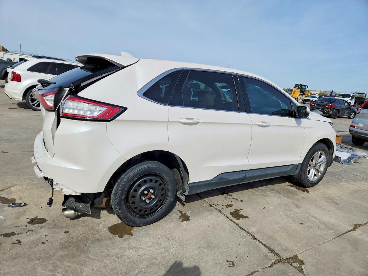 2015 Ford Edge Sel White vin: 2FMTK3J95FBC12580