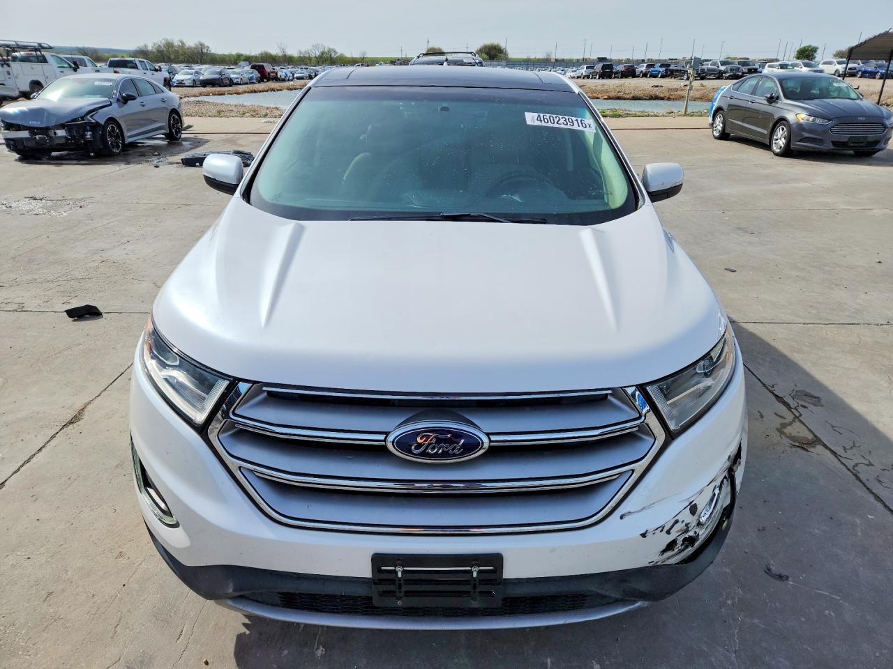 2015 Ford Edge Sel White vin: 2FMTK3J95FBC12580