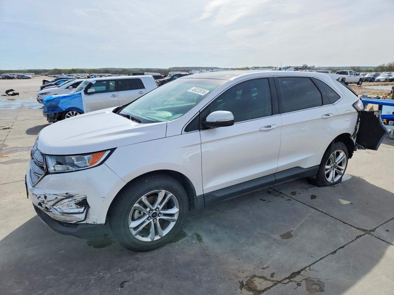 2015 Ford Edge Sel White vin: 2FMTK3J95FBC12580