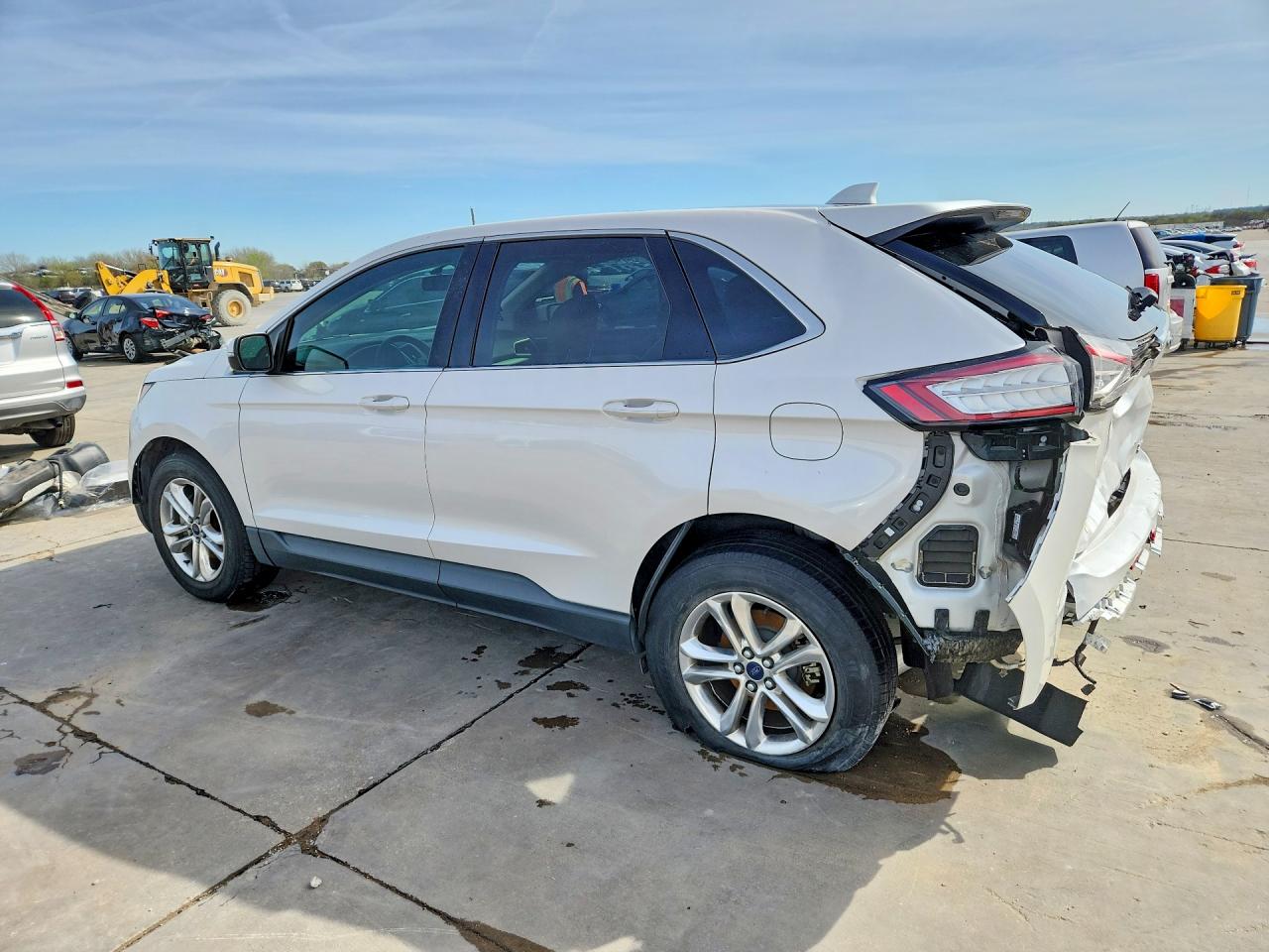 2015 Ford Edge Sel White vin: 2FMTK3J95FBC12580