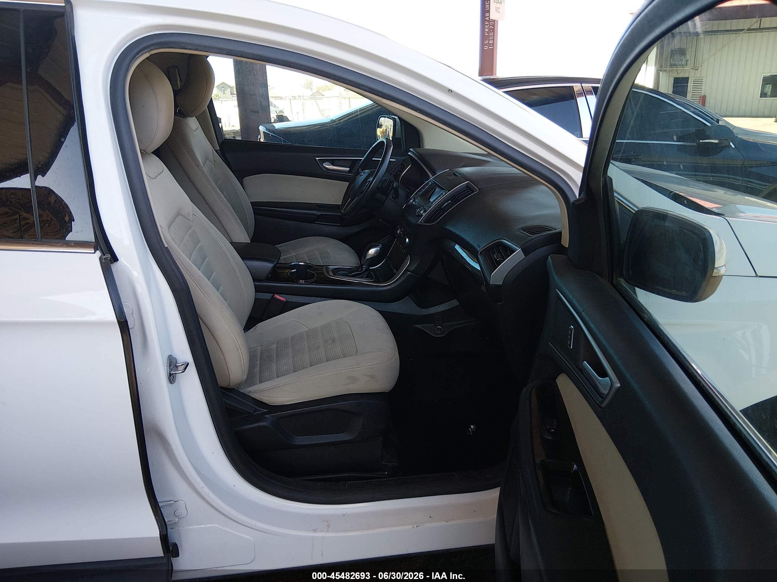 2015 Ford Edge Sel White vin: 2FMTK3J95FBC40296