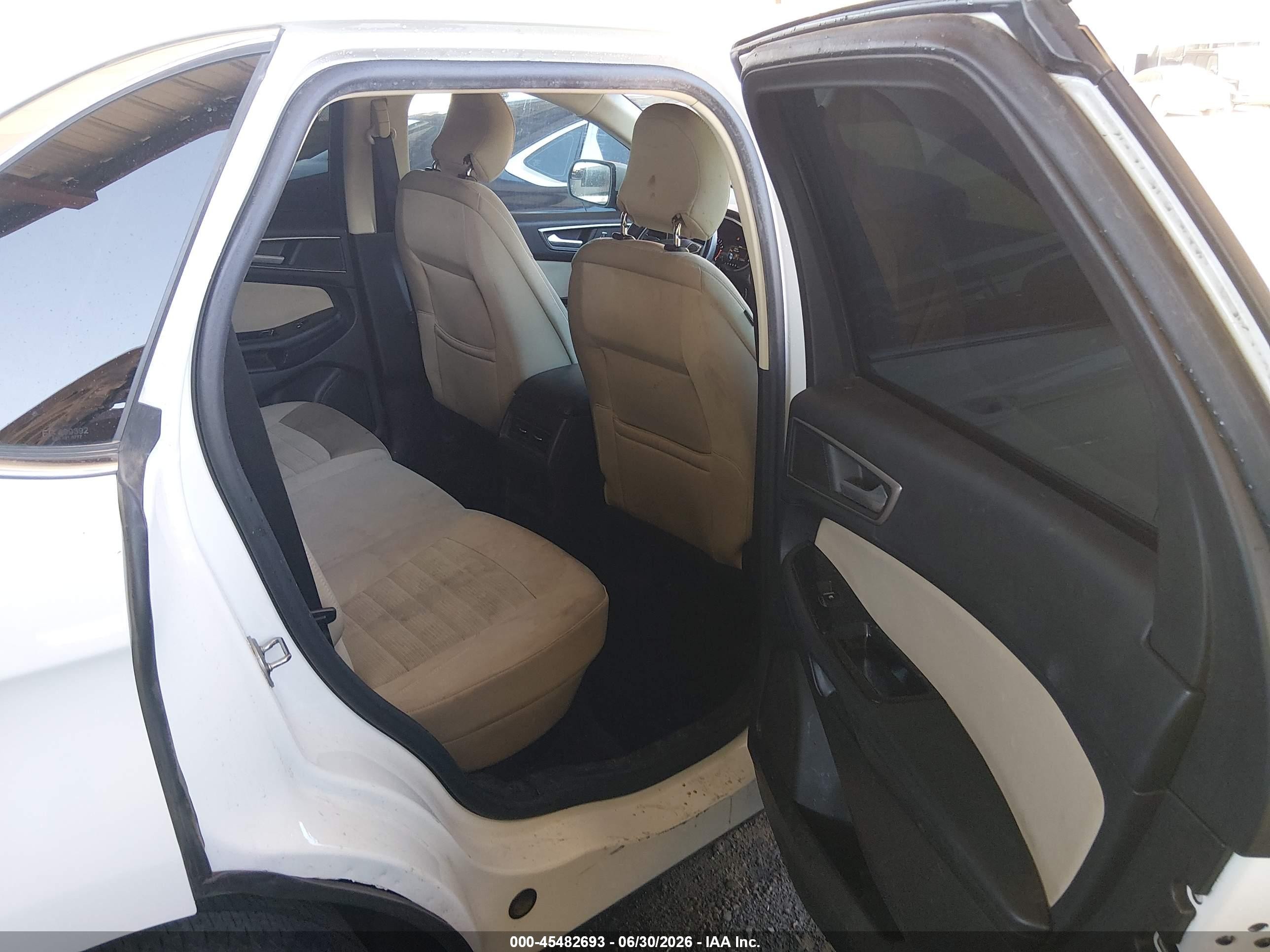 2015 Ford Edge Sel White vin: 2FMTK3J95FBC40296