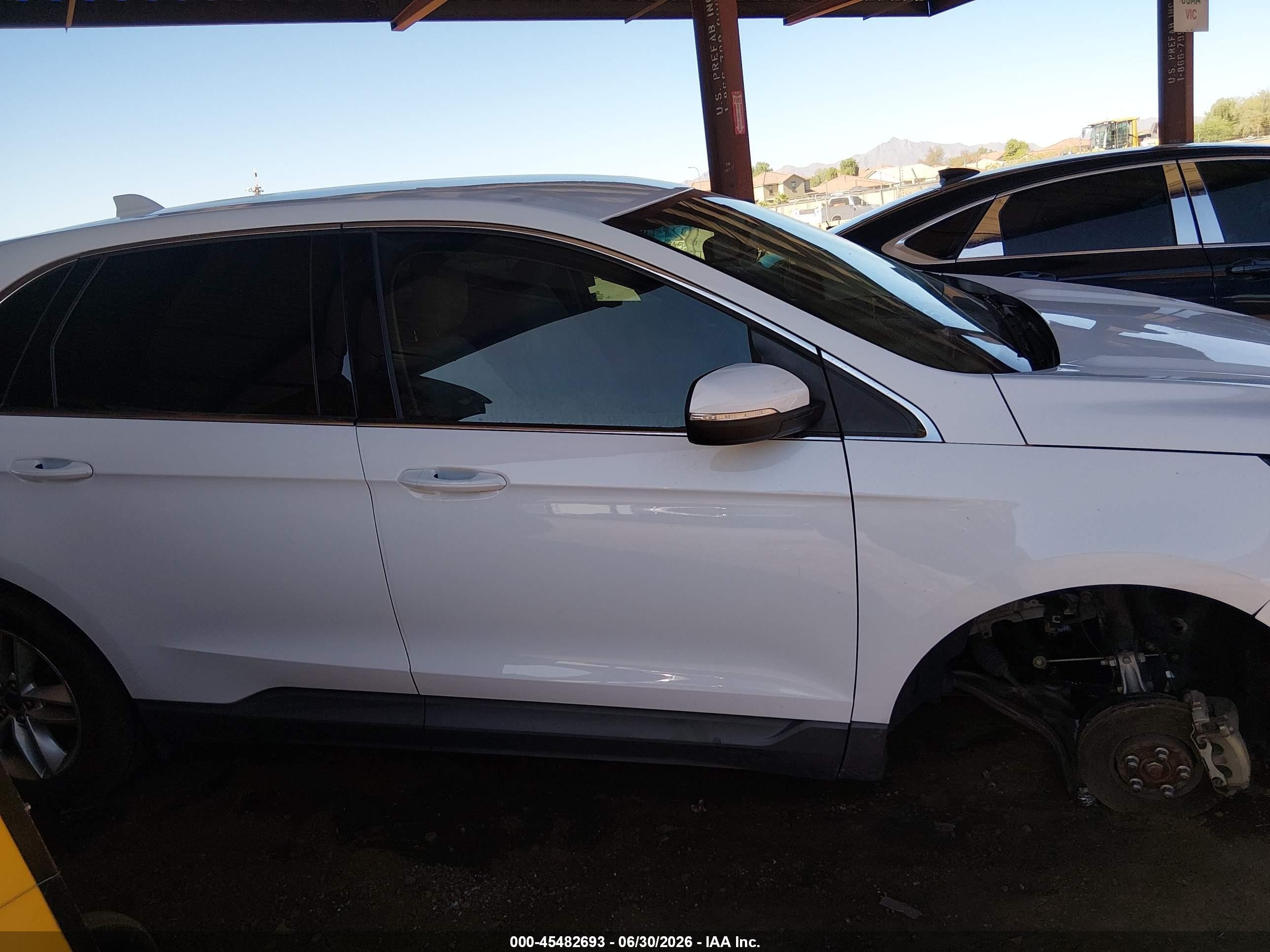 2015 Ford Edge Sel White vin: 2FMTK3J95FBC40296