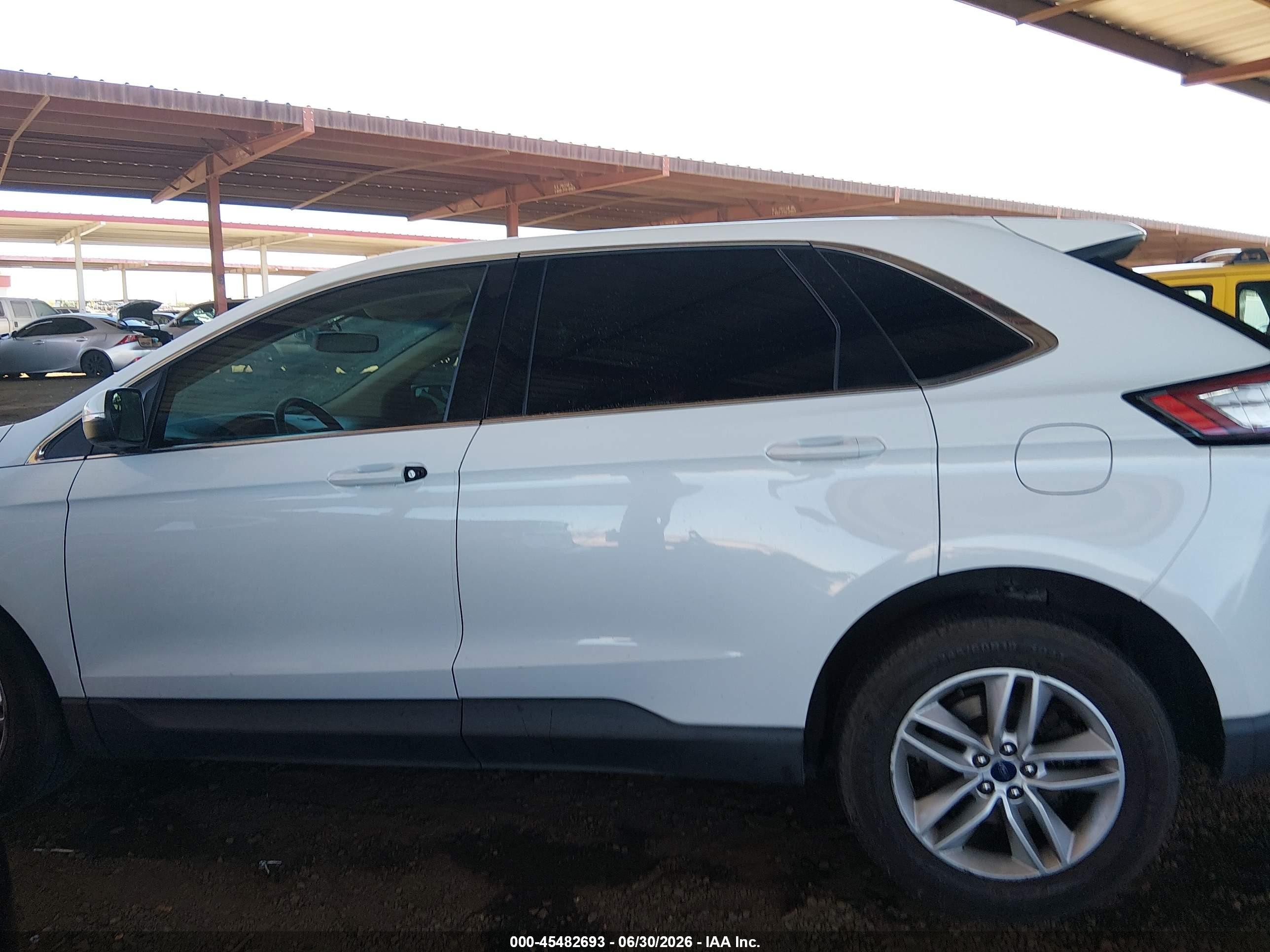 2015 Ford Edge Sel White vin: 2FMTK3J95FBC40296