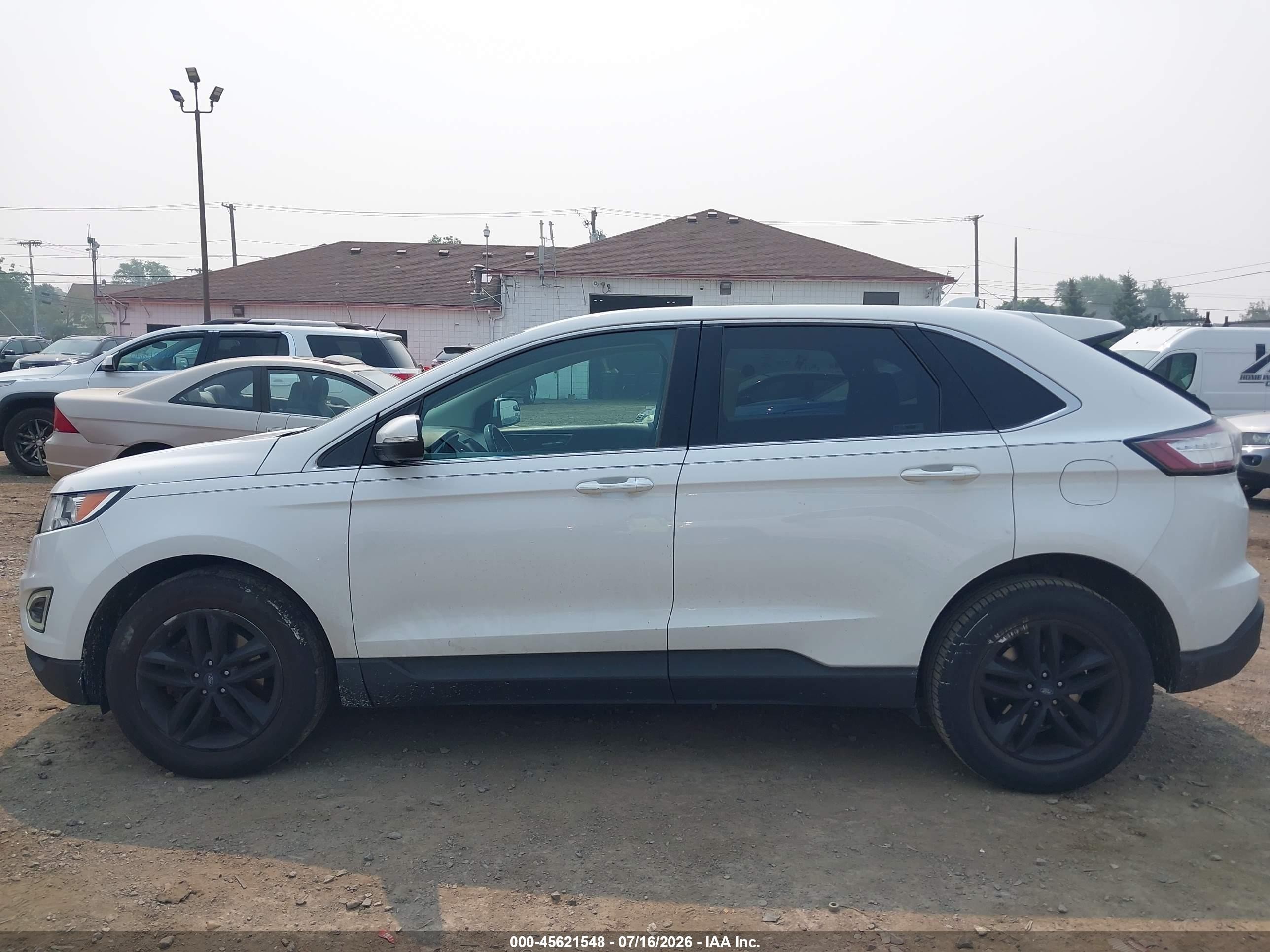 2015 Ford Edge Sel White vin: 2FMTK3J96FBB14061