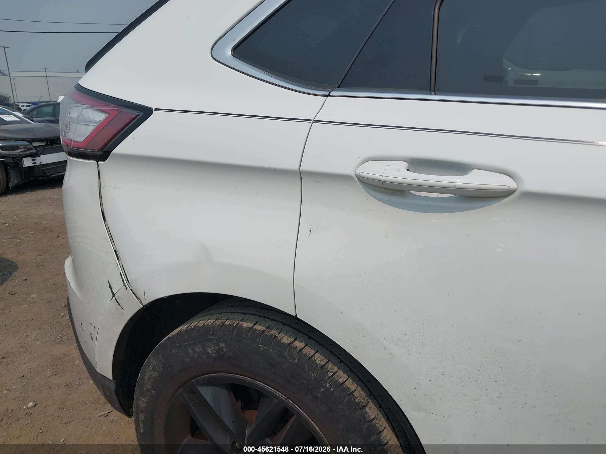 2015 Ford Edge Sel White vin: 2FMTK3J96FBB14061