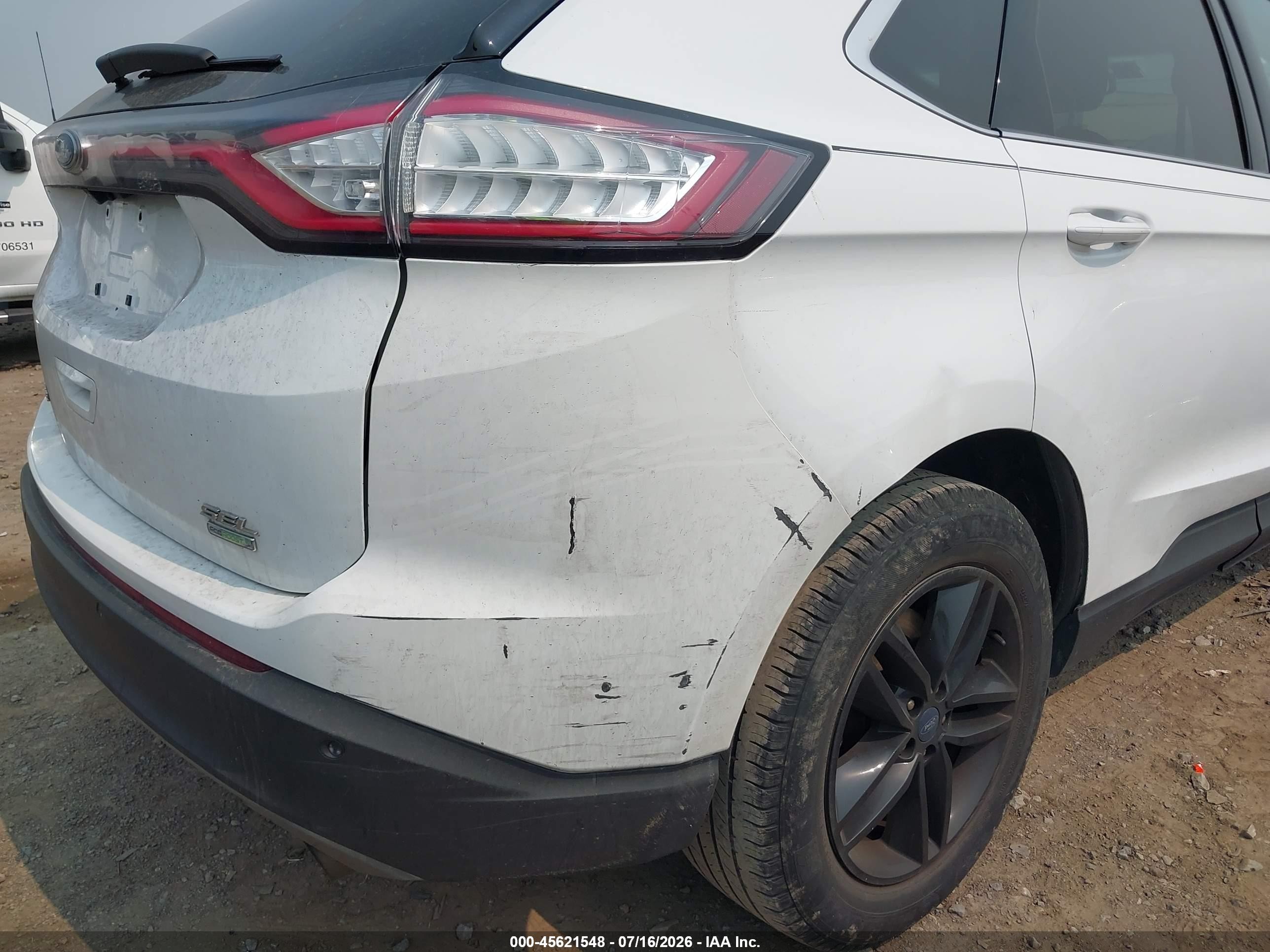 2015 Ford Edge Sel White vin: 2FMTK3J96FBB14061