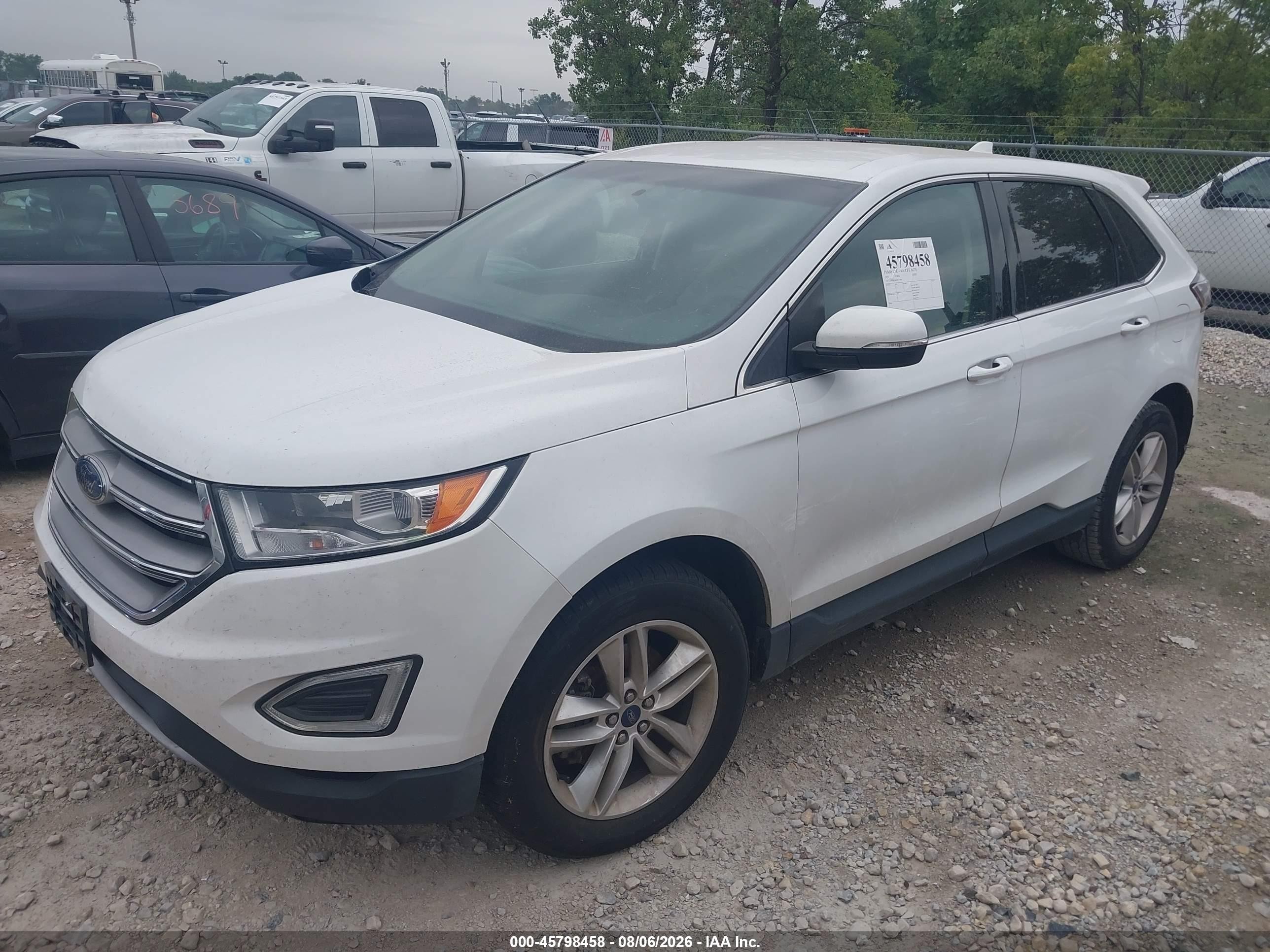 2015 Ford Edge Sel Белый vin: 2FMTK3J96FBC05489