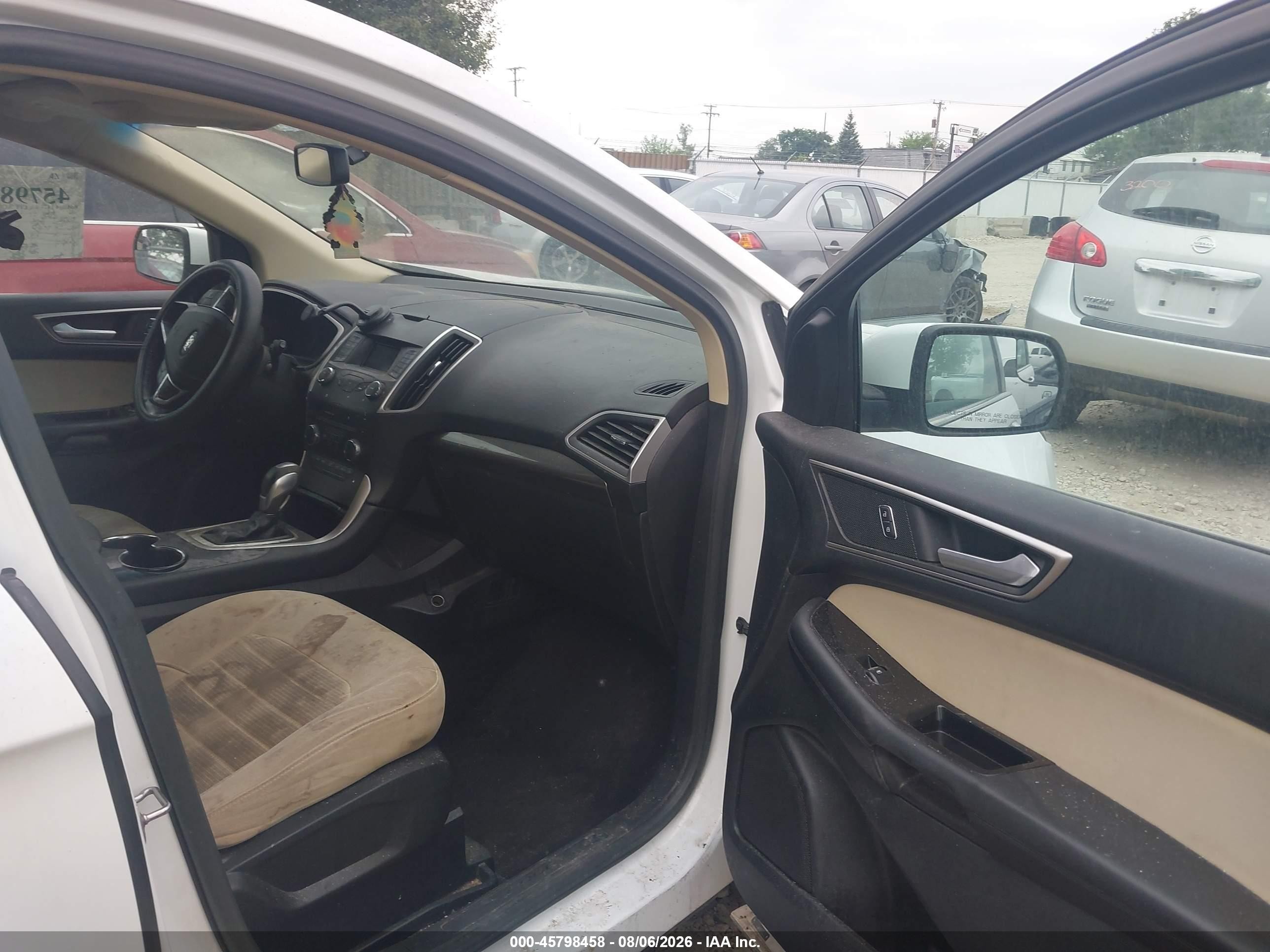2015 Ford Edge Sel Белый vin: 2FMTK3J96FBC05489