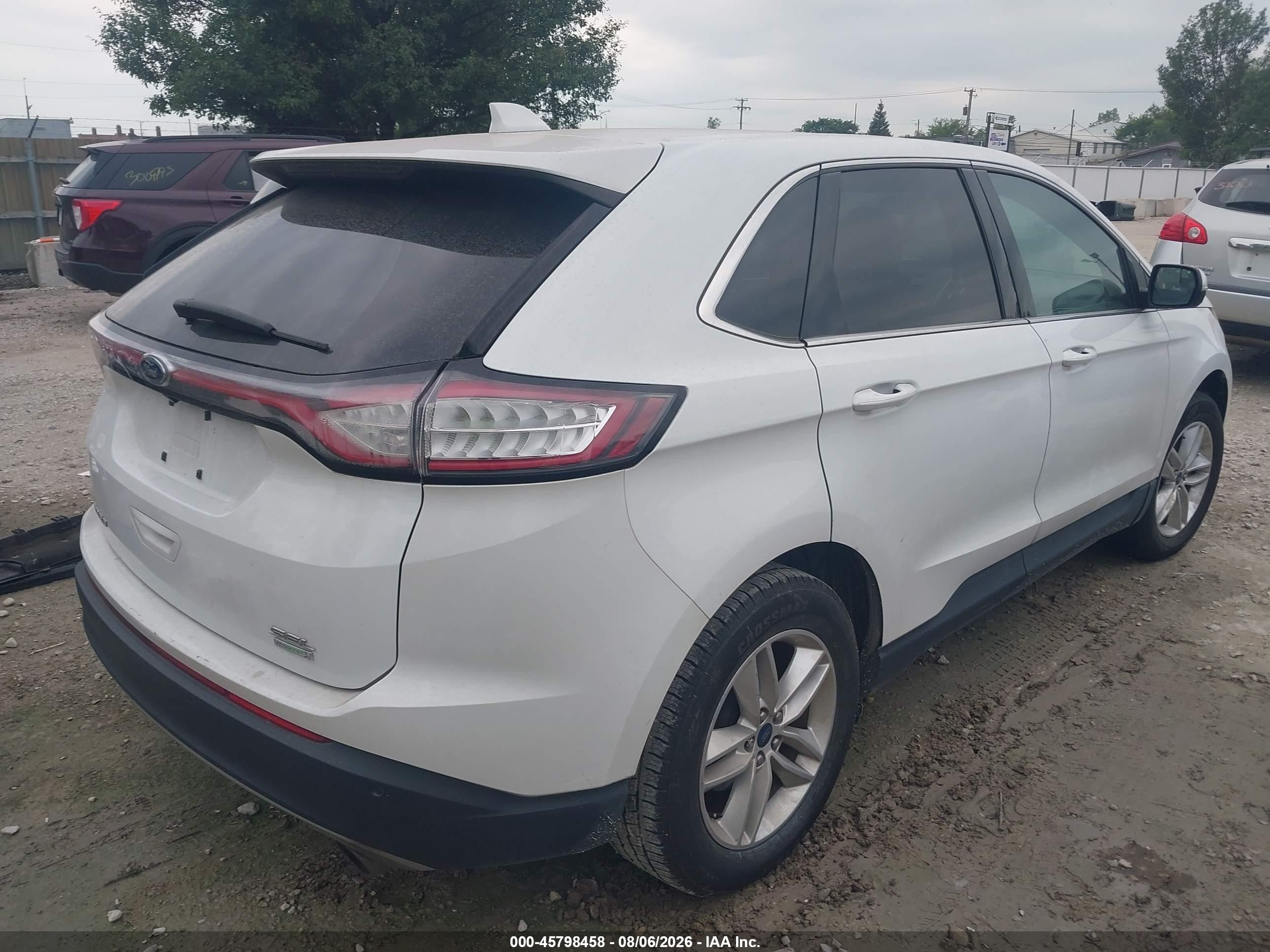 2015 Ford Edge Sel Белый vin: 2FMTK3J96FBC05489