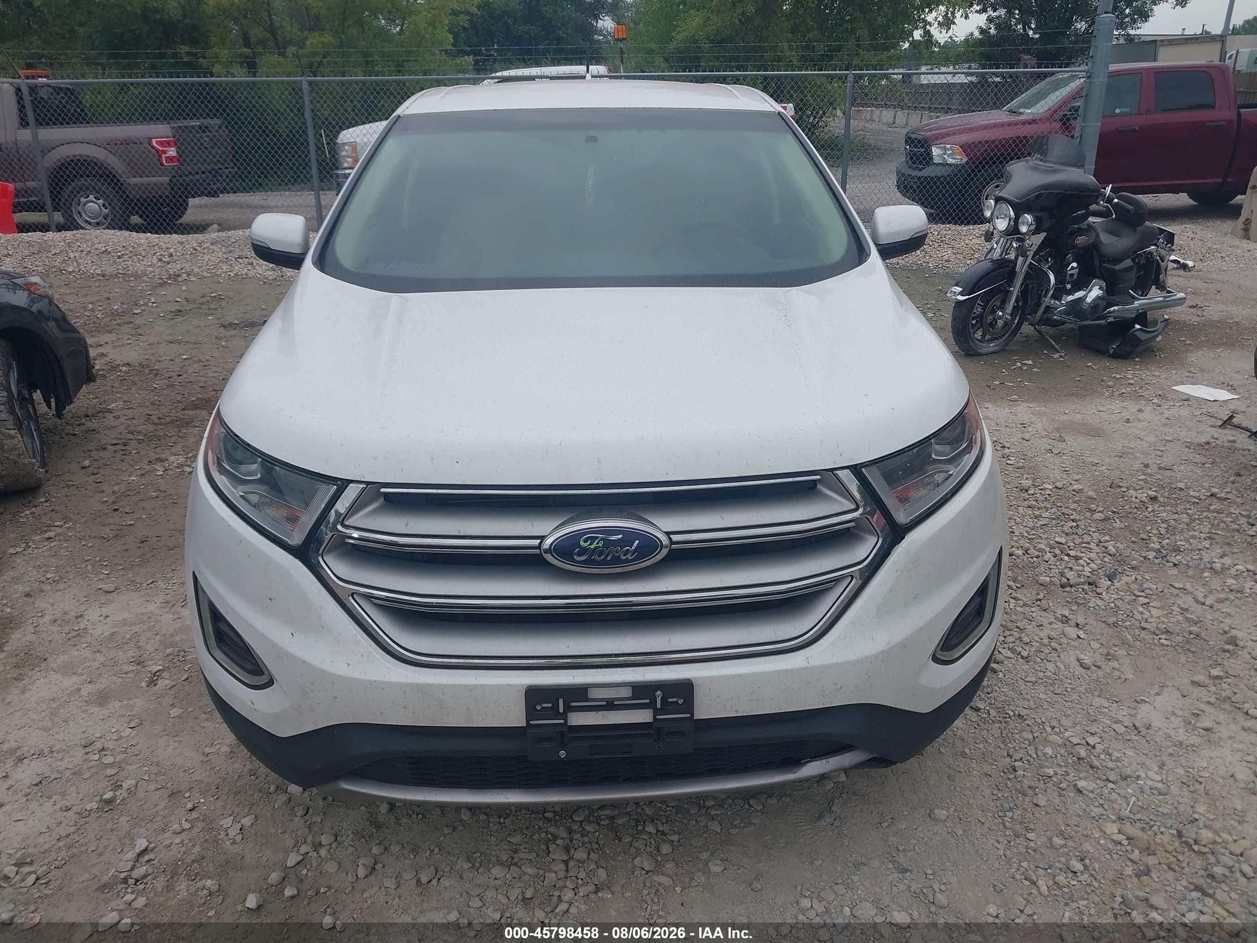 2015 Ford Edge Sel Белый vin: 2FMTK3J96FBC05489