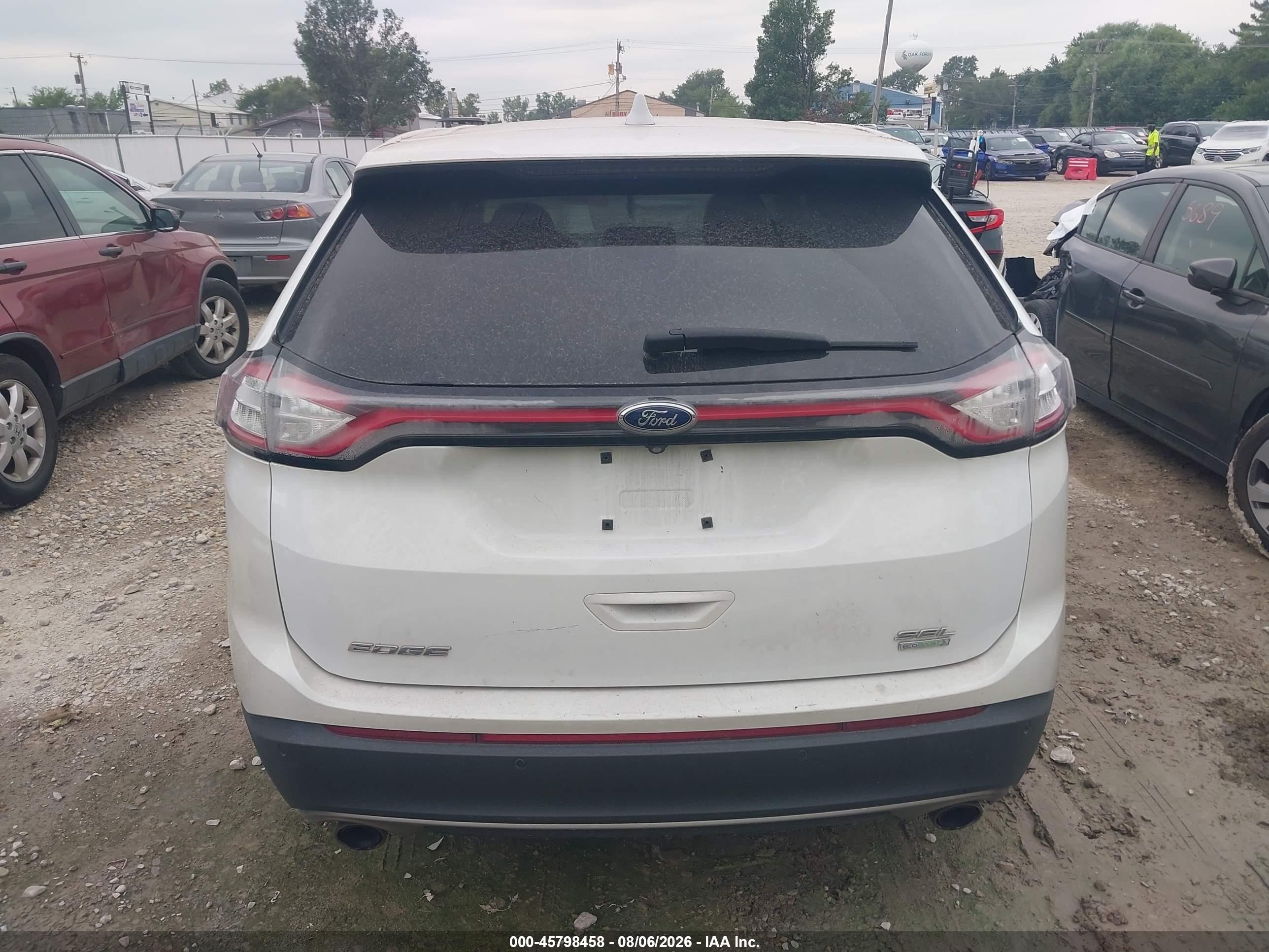 2015 Ford Edge Sel Белый vin: 2FMTK3J96FBC05489