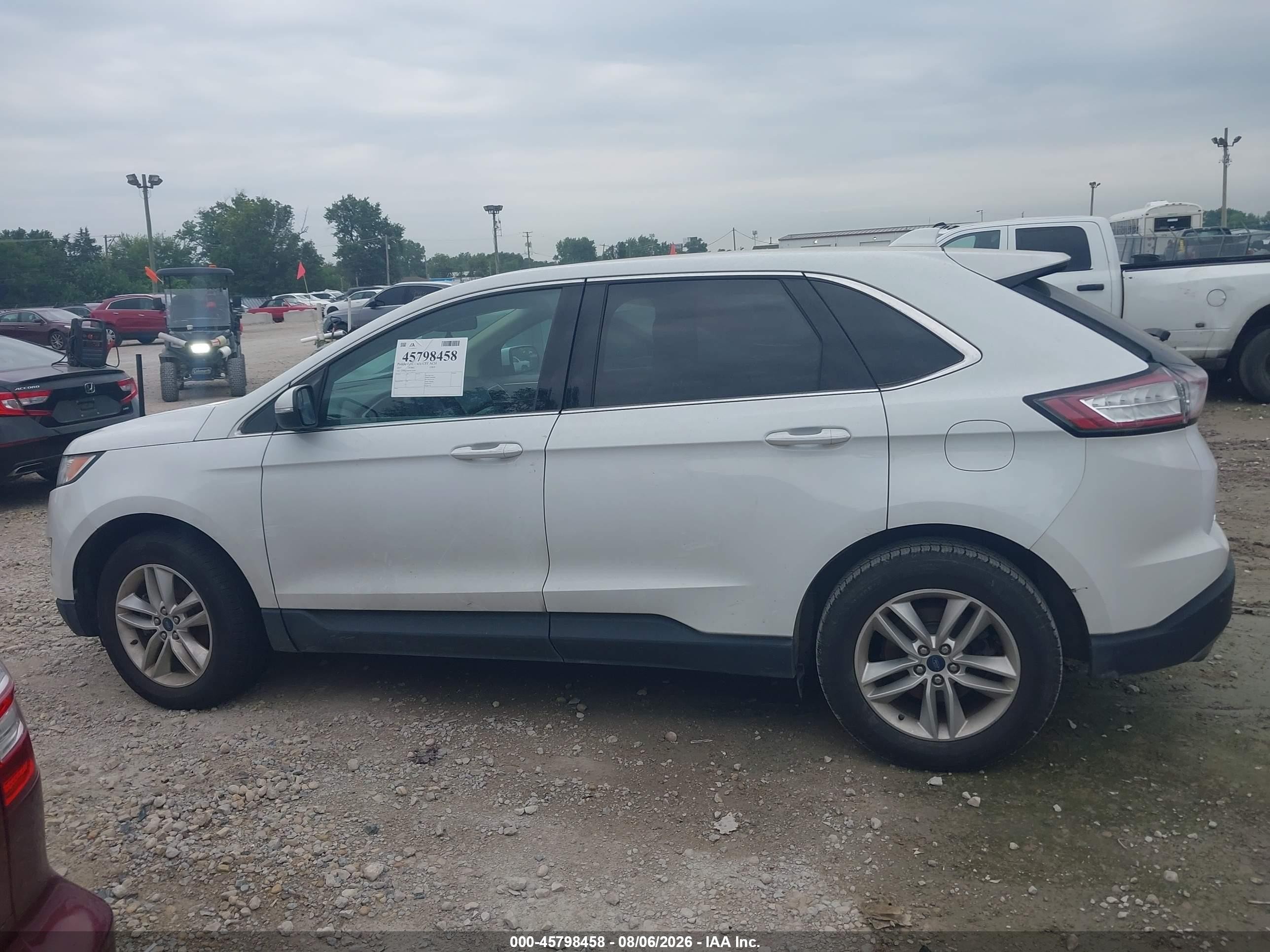 2015 Ford Edge Sel Белый vin: 2FMTK3J96FBC05489