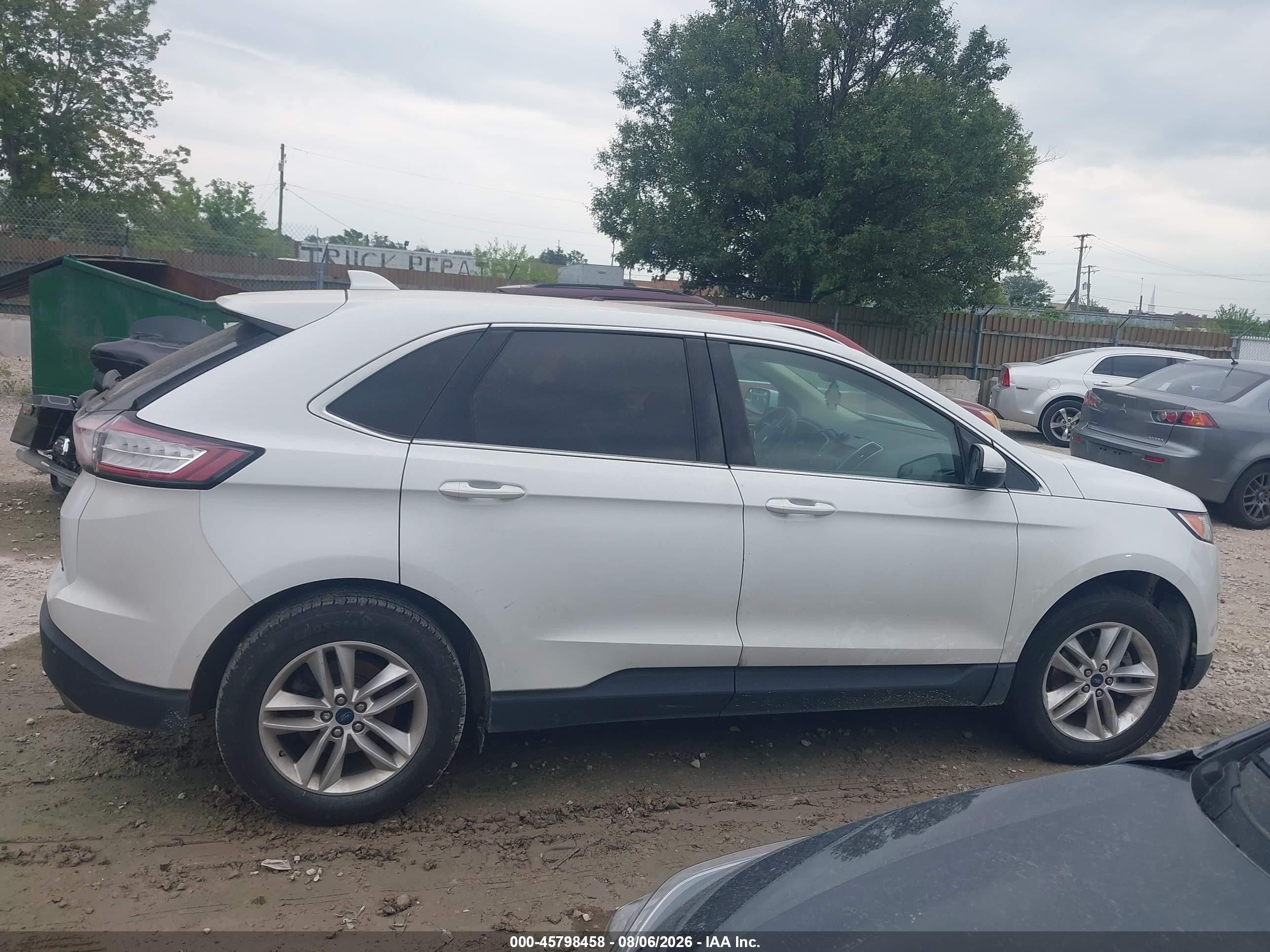 2015 Ford Edge Sel Белый vin: 2FMTK3J96FBC05489