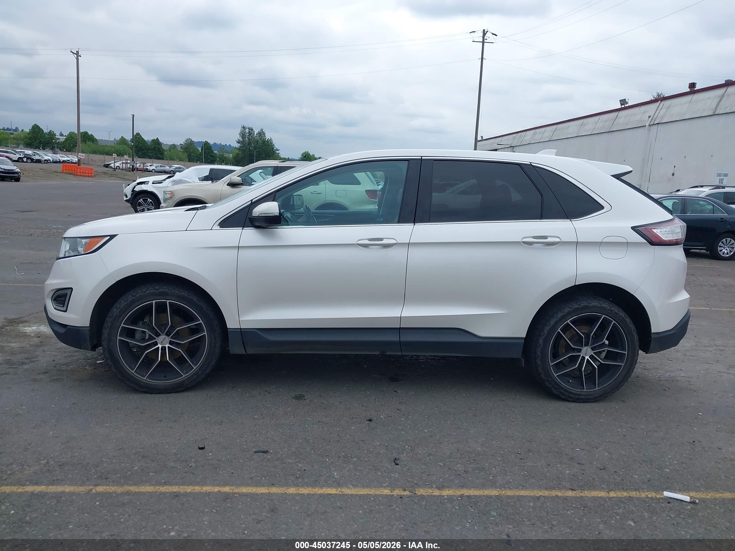 2015 Ford Edge Sel White vin: 2FMTK3J96FBC07615