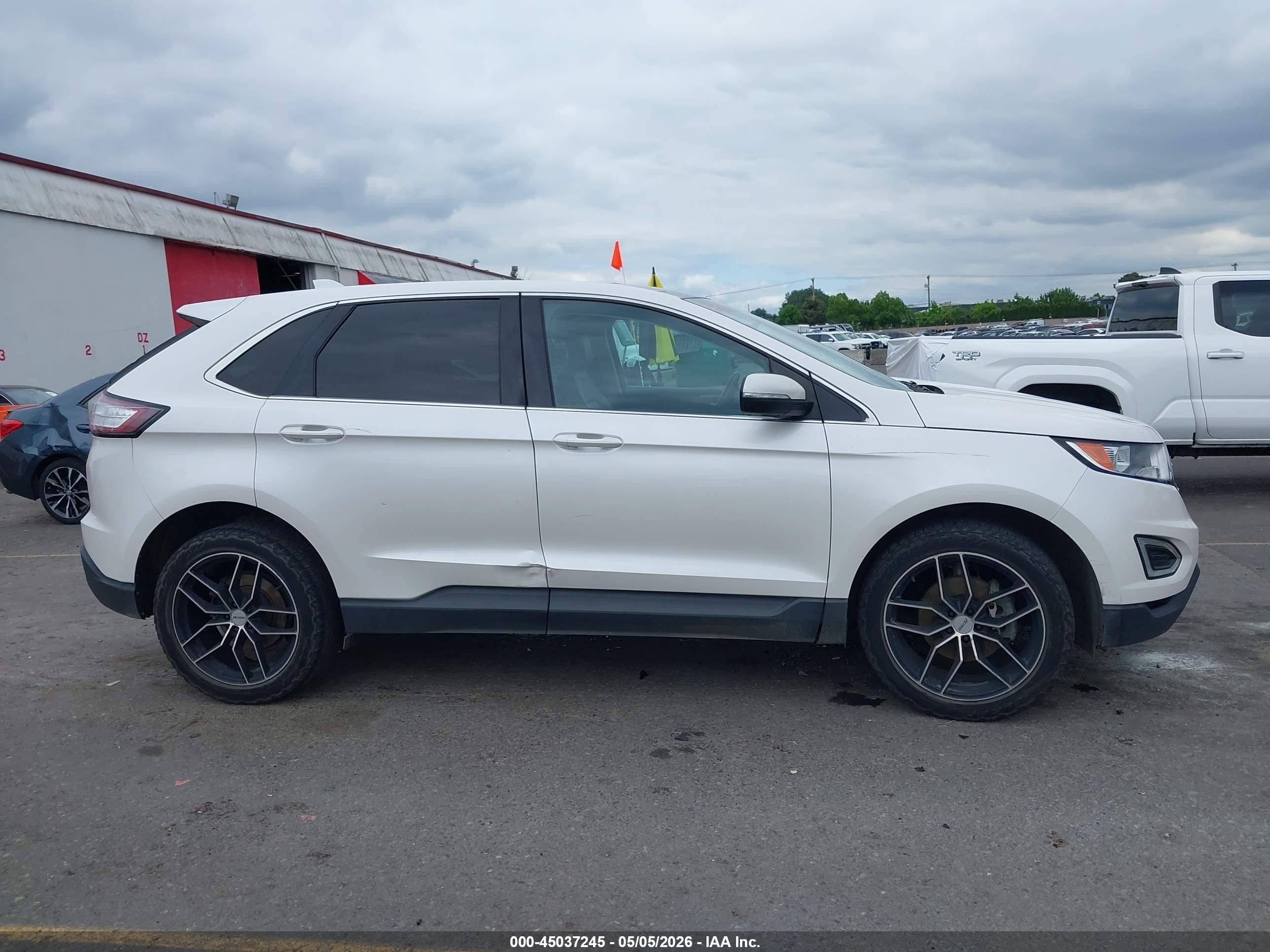 2015 Ford Edge Sel White vin: 2FMTK3J96FBC07615