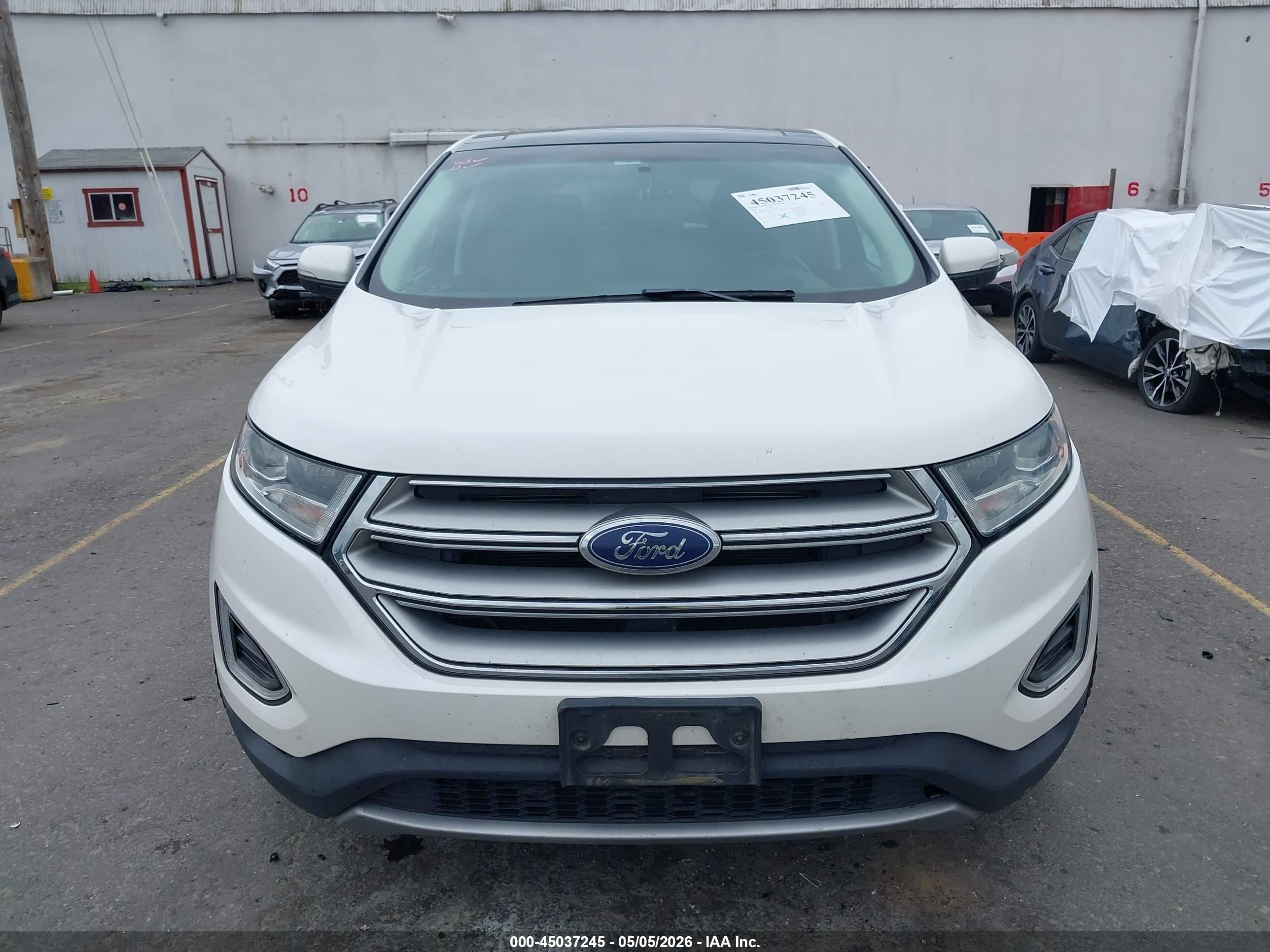 2015 Ford Edge Sel White vin: 2FMTK3J96FBC07615