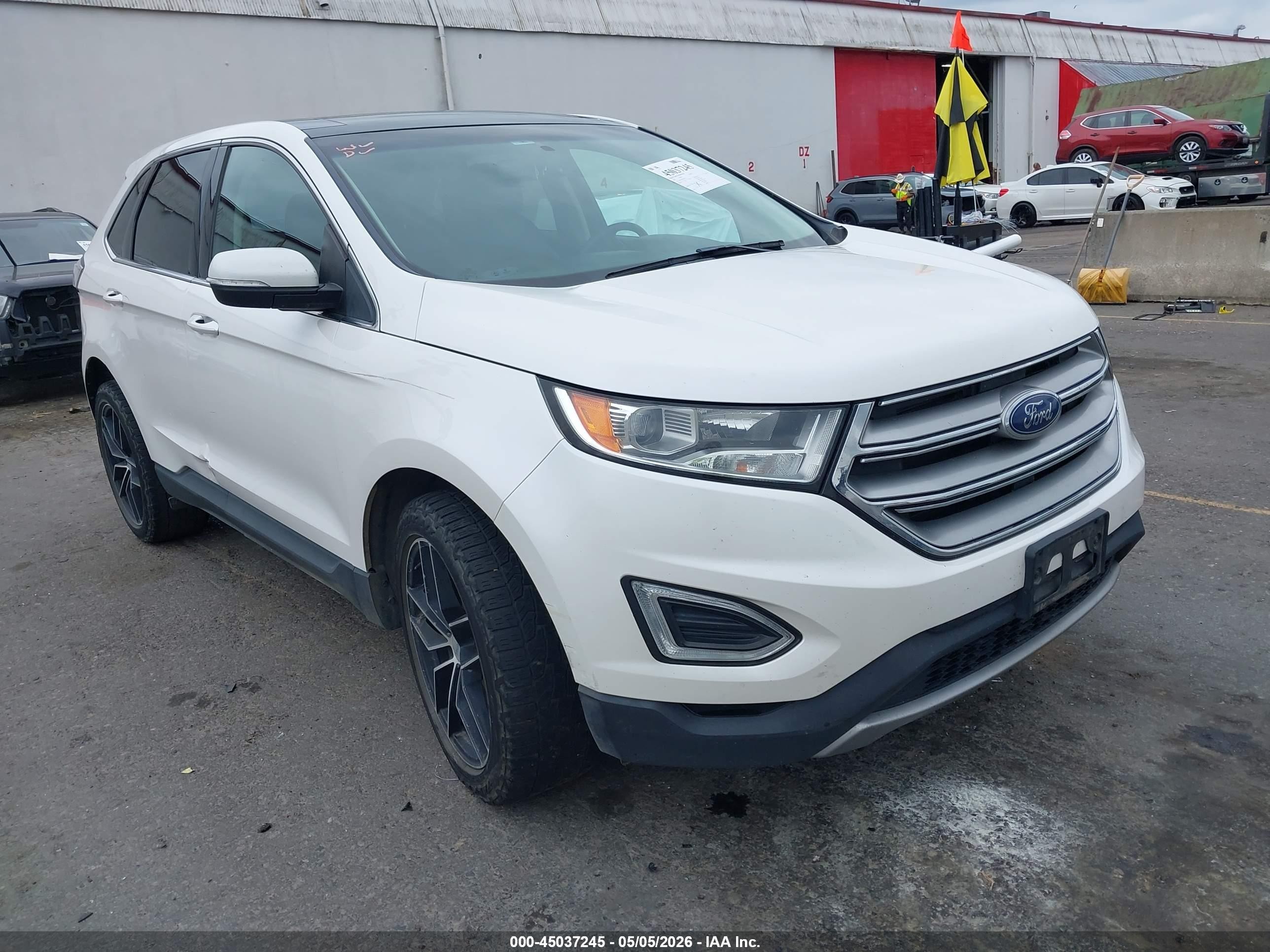 2015 Ford Edge Sel White vin: 2FMTK3J96FBC07615