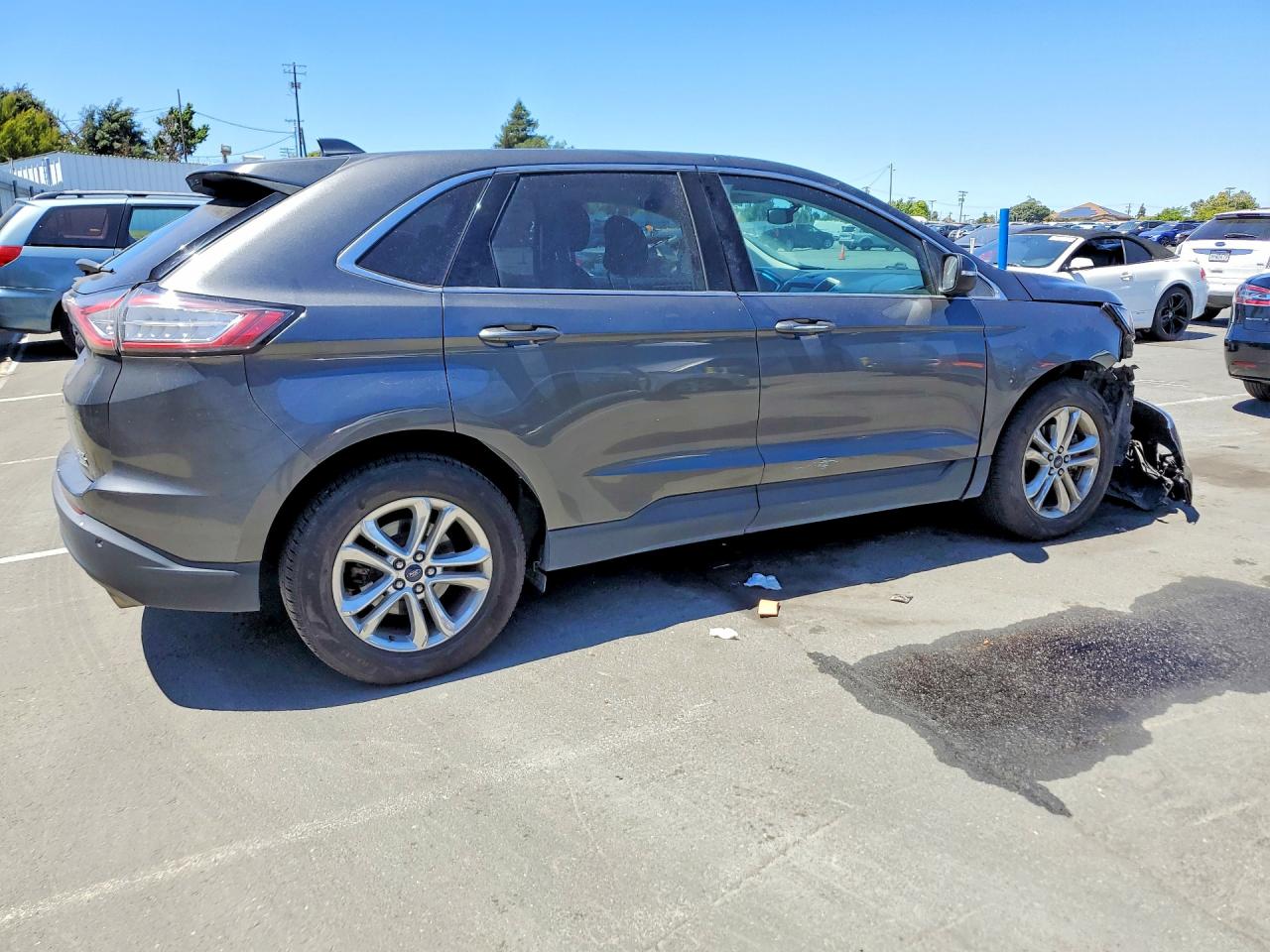 2015 Ford Edge Sel Gray vin: 2FMTK3J96FBC07744