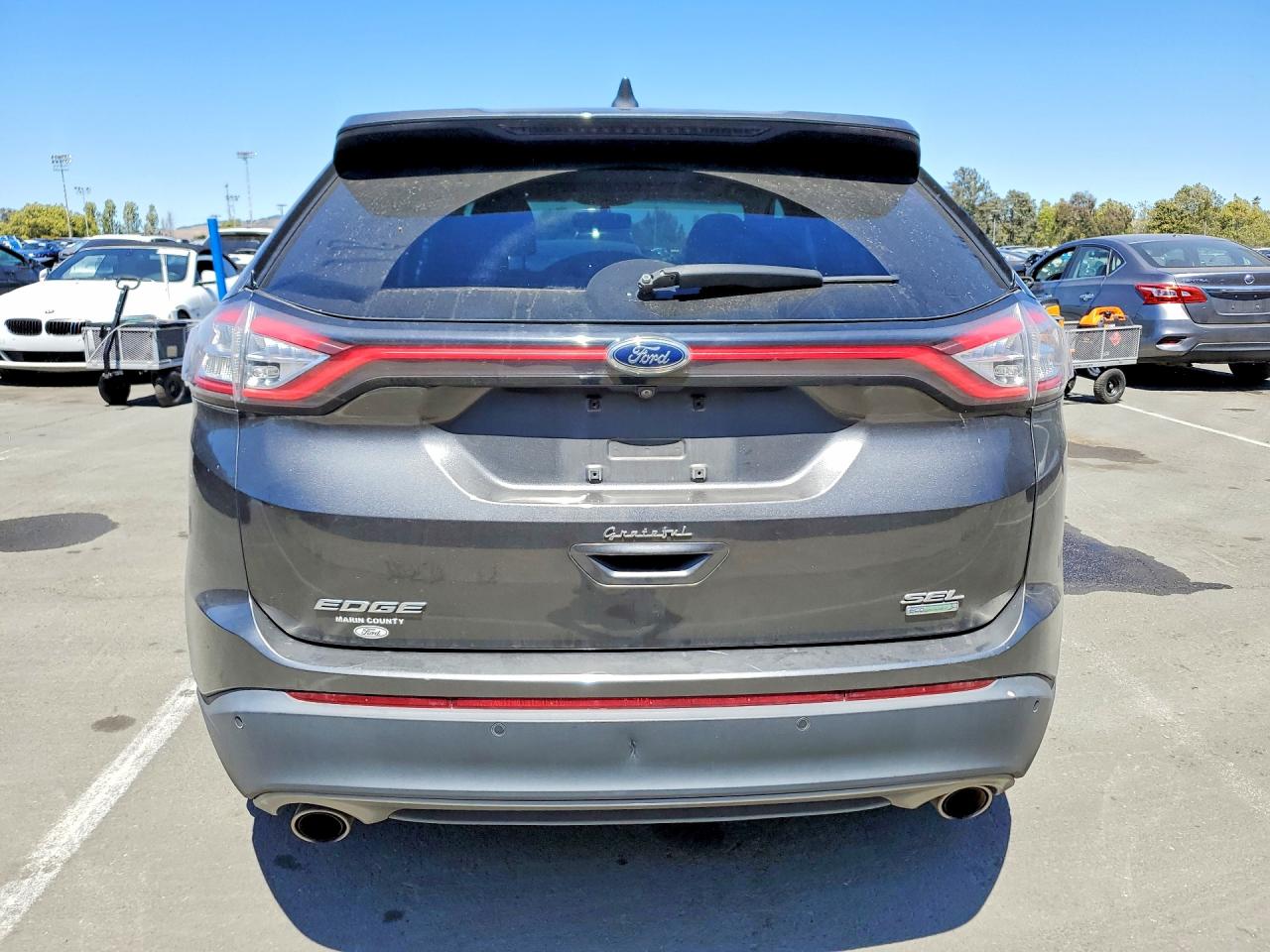 2015 Ford Edge Sel Gray vin: 2FMTK3J96FBC07744