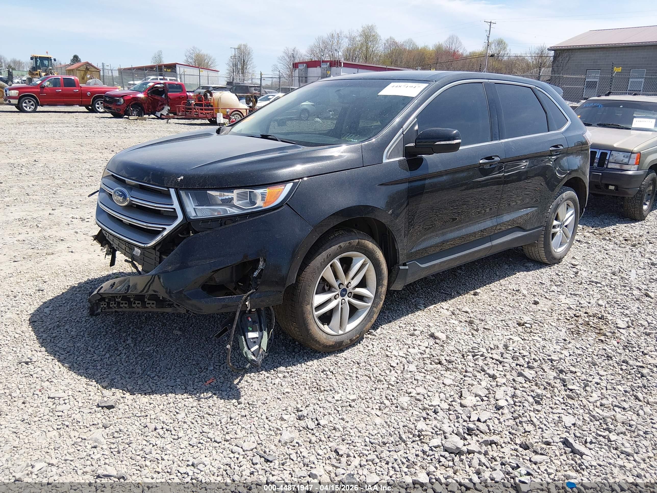 2015 Ford Edge Sel Black vin: 2FMTK3J98FBB59874