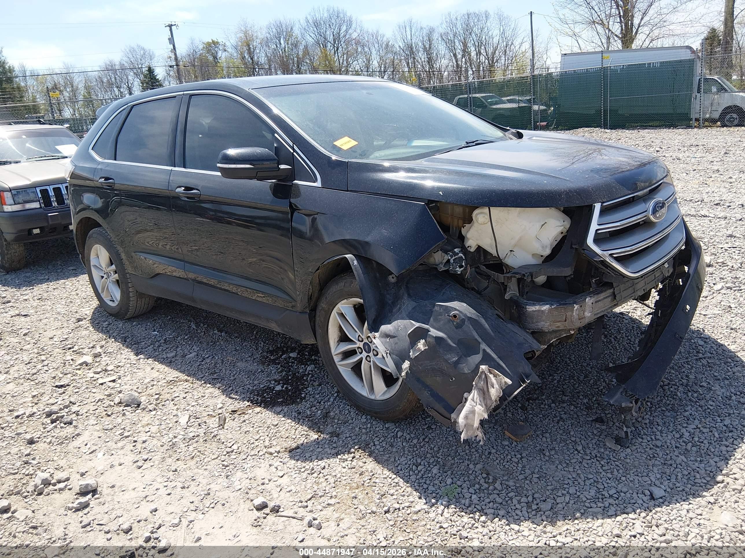 2015 Ford Edge Sel Black vin: 2FMTK3J98FBB59874