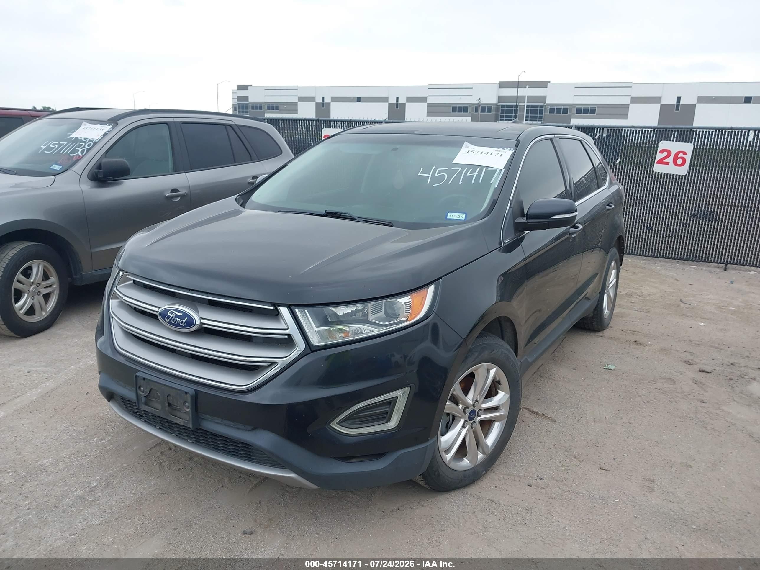 2015 Ford Edge Sel Black vin: 2FMTK3J98FBB74326