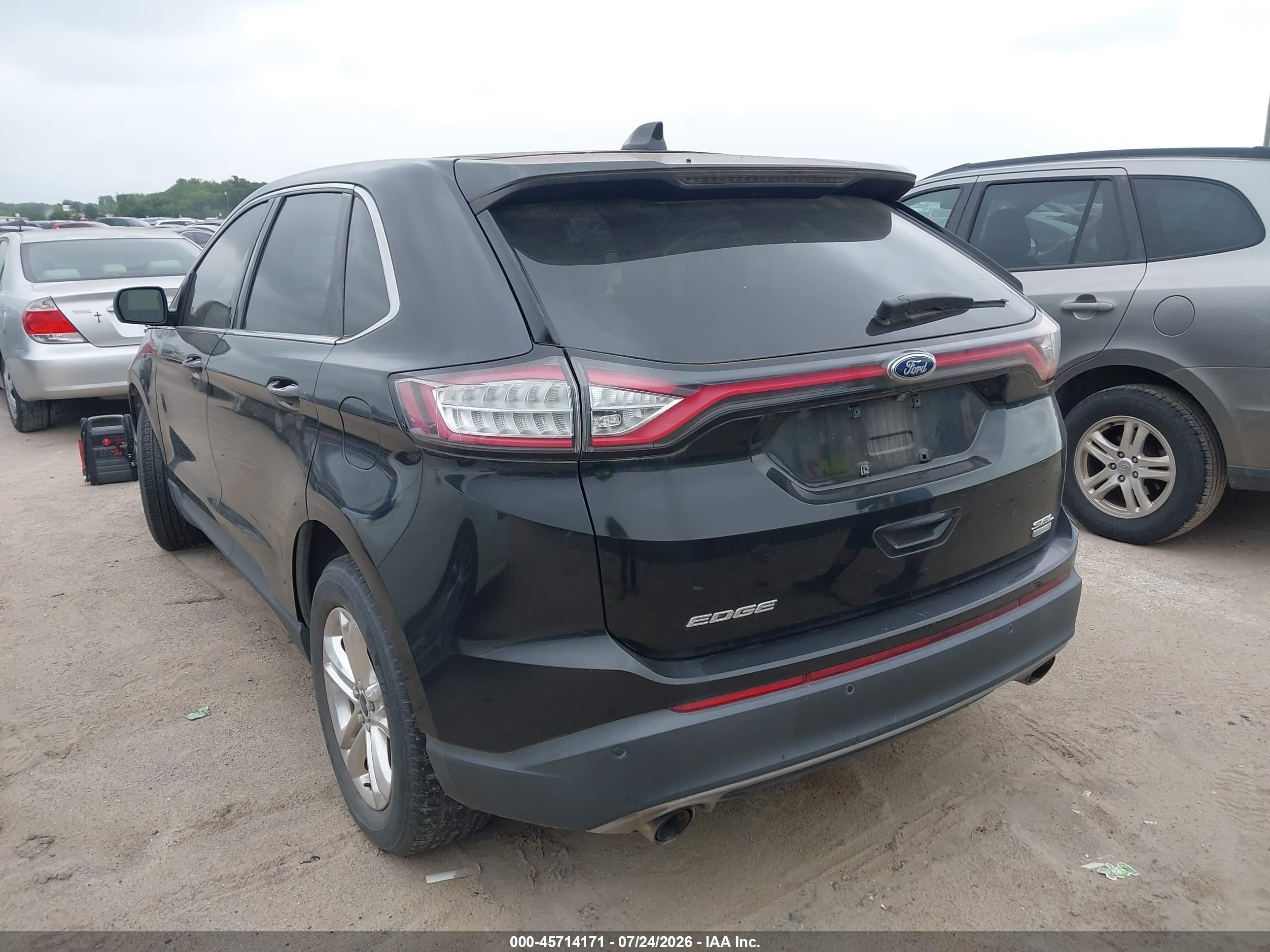 2015 Ford Edge Sel Black vin: 2FMTK3J98FBB74326