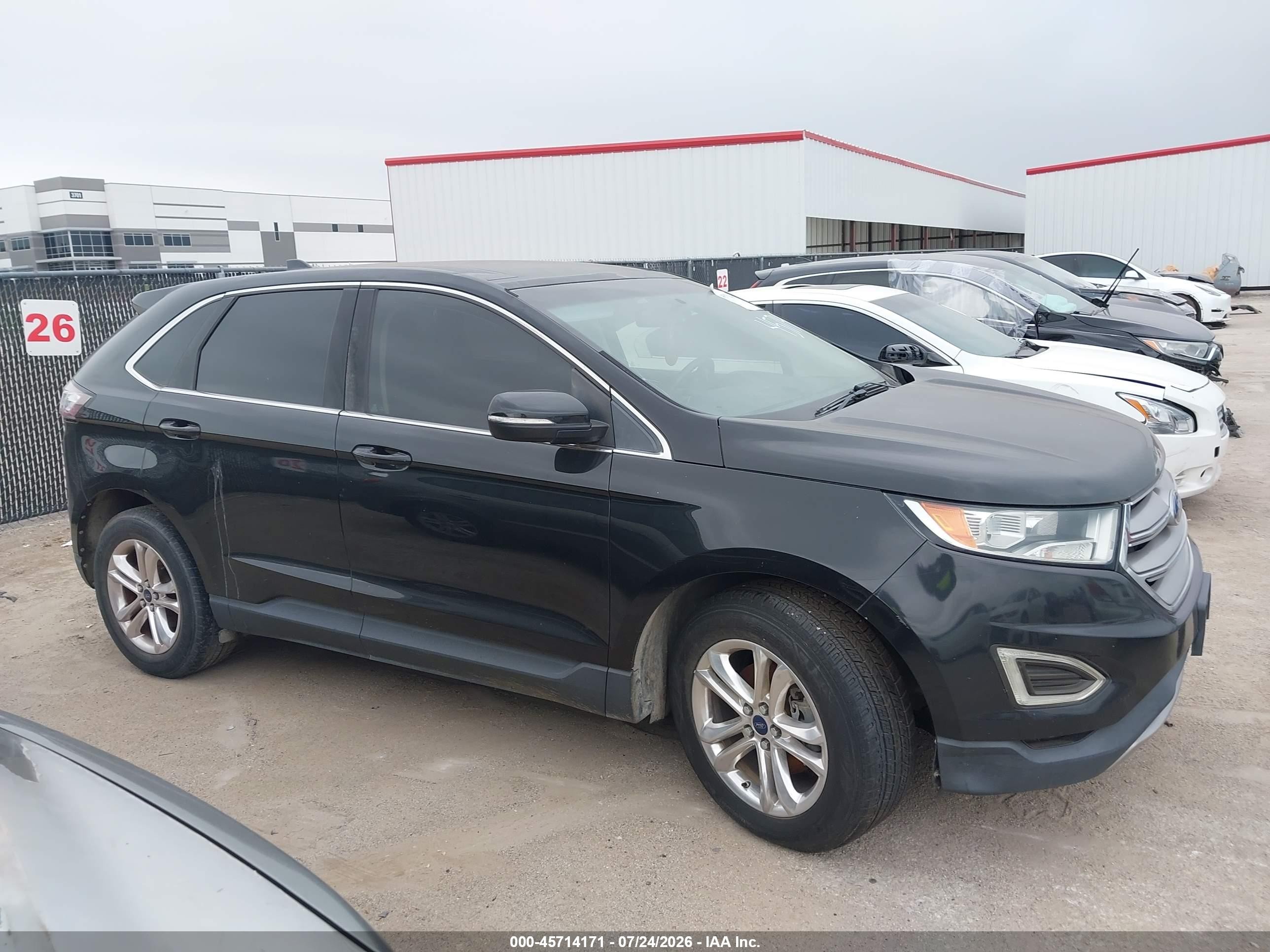 2015 Ford Edge Sel Black vin: 2FMTK3J98FBB74326