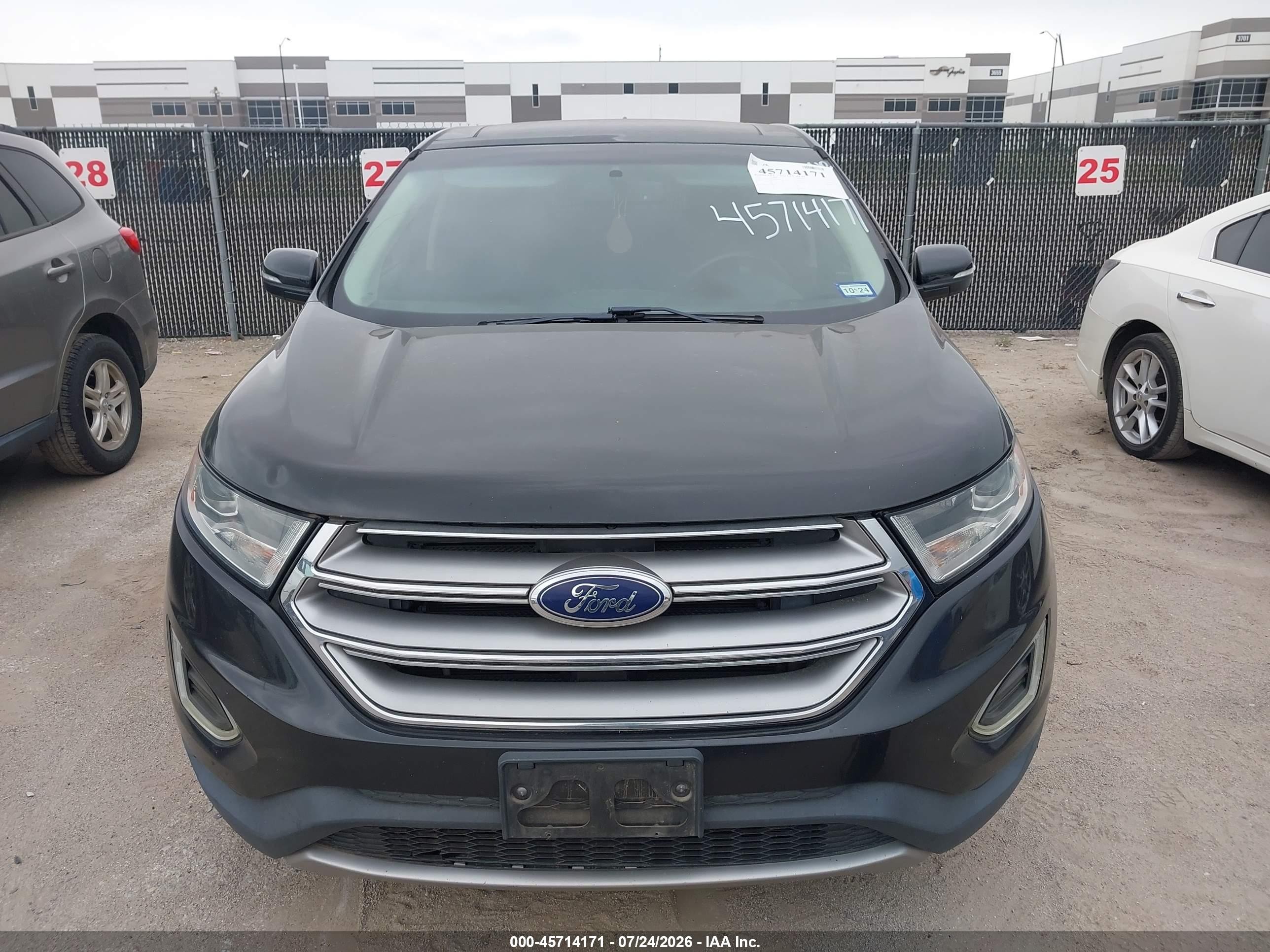 2015 Ford Edge Sel Black vin: 2FMTK3J98FBB74326