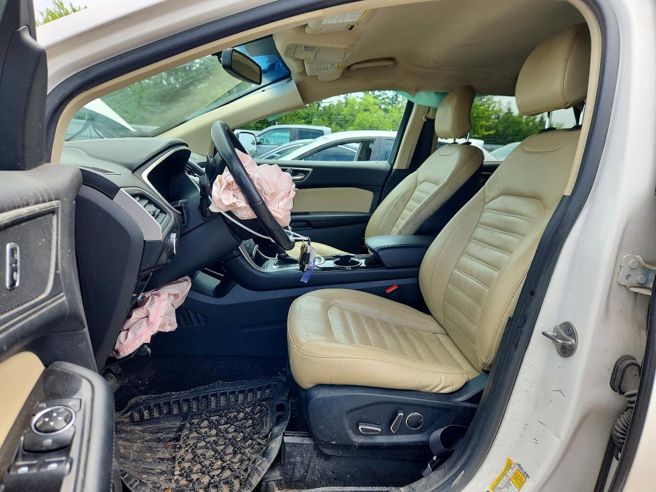 2015 Ford Edge Sel White vin: 2FMTK3J98FBB97685