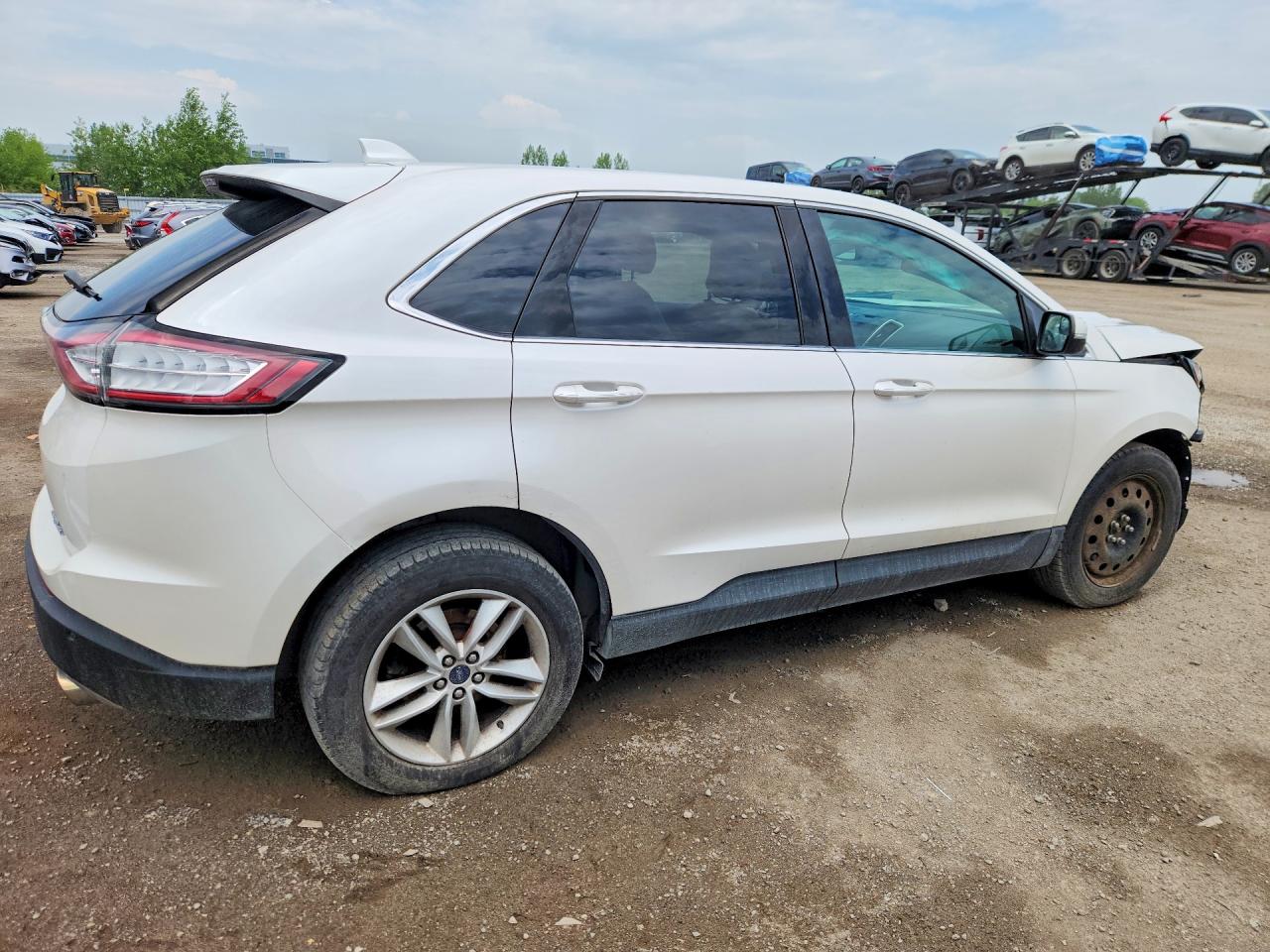 2015 Ford Edge Sel White vin: 2FMTK3J98FBB97685