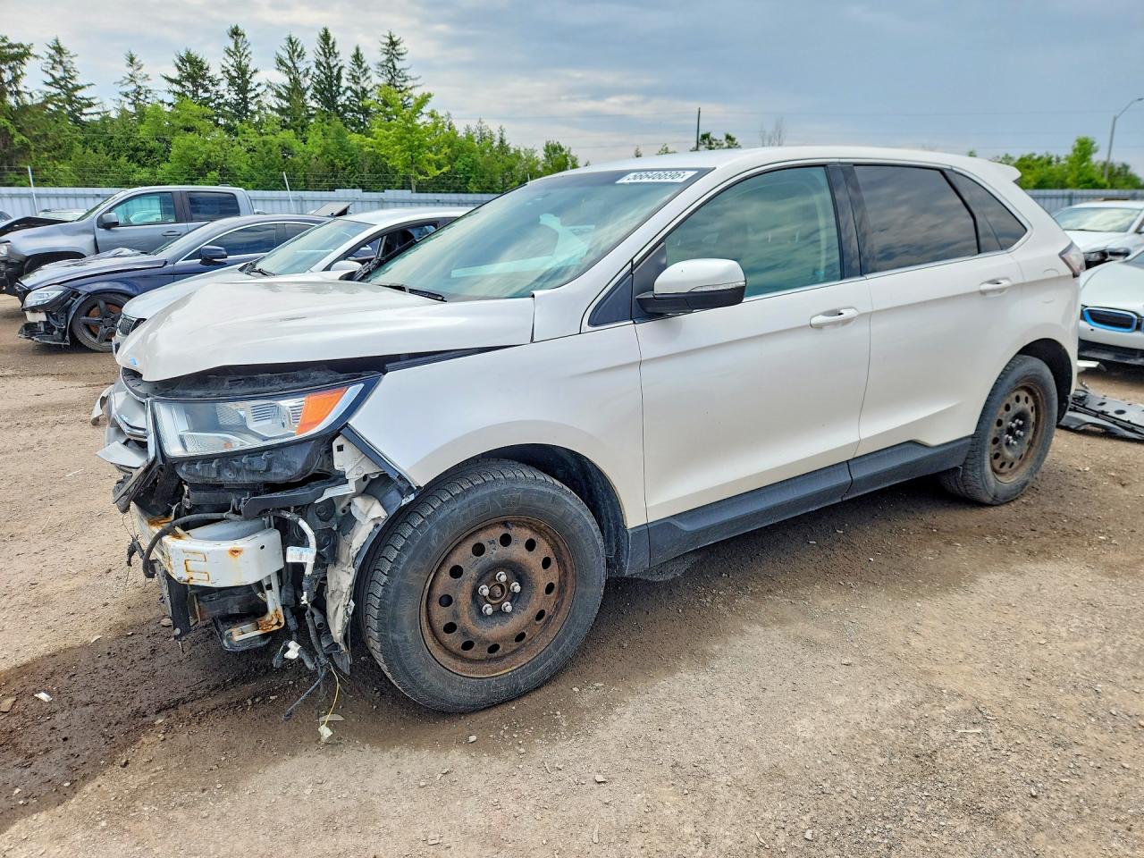 2015 Ford Edge Sel White vin: 2FMTK3J98FBB97685
