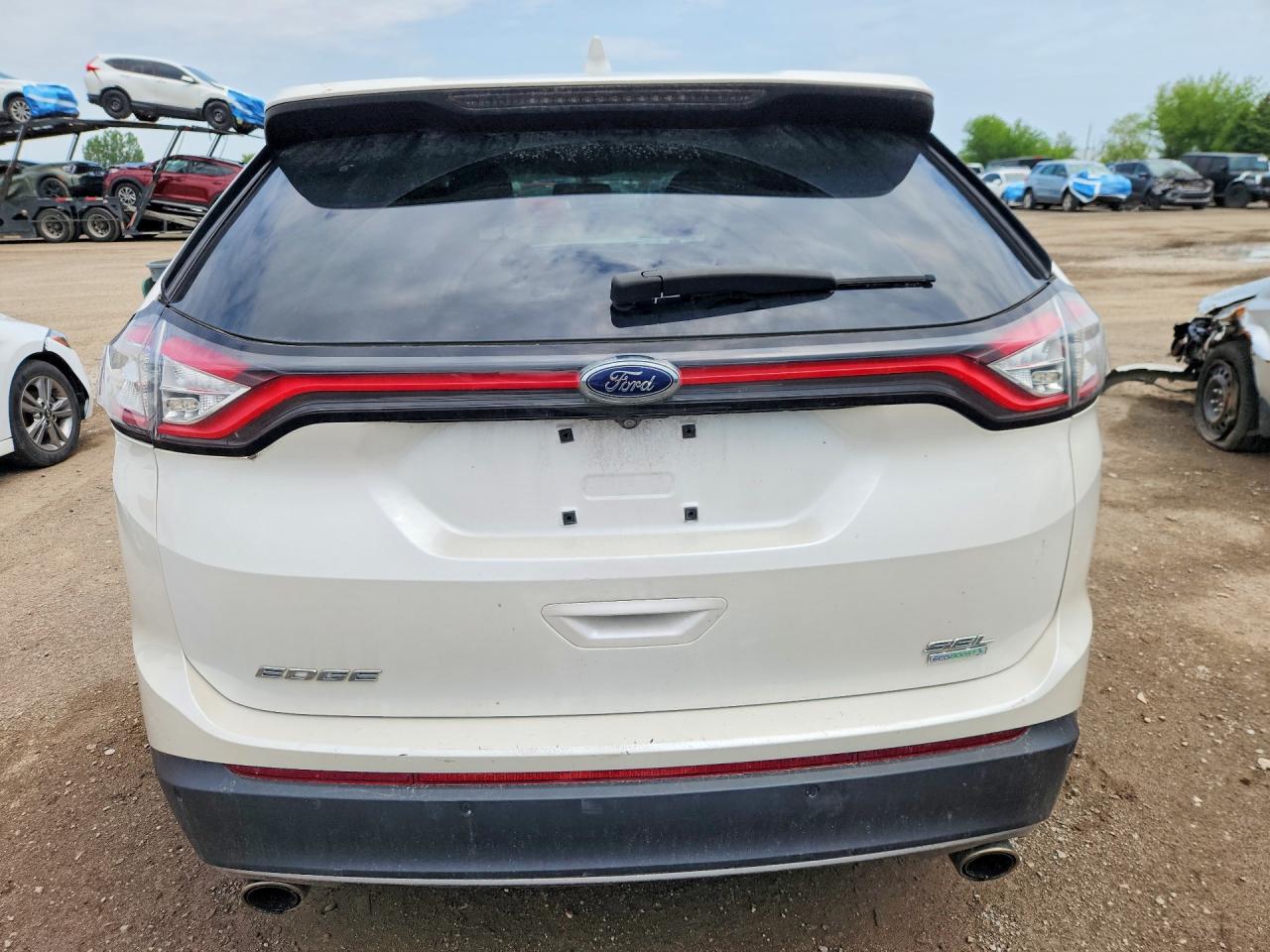 2015 Ford Edge Sel White vin: 2FMTK3J98FBB97685