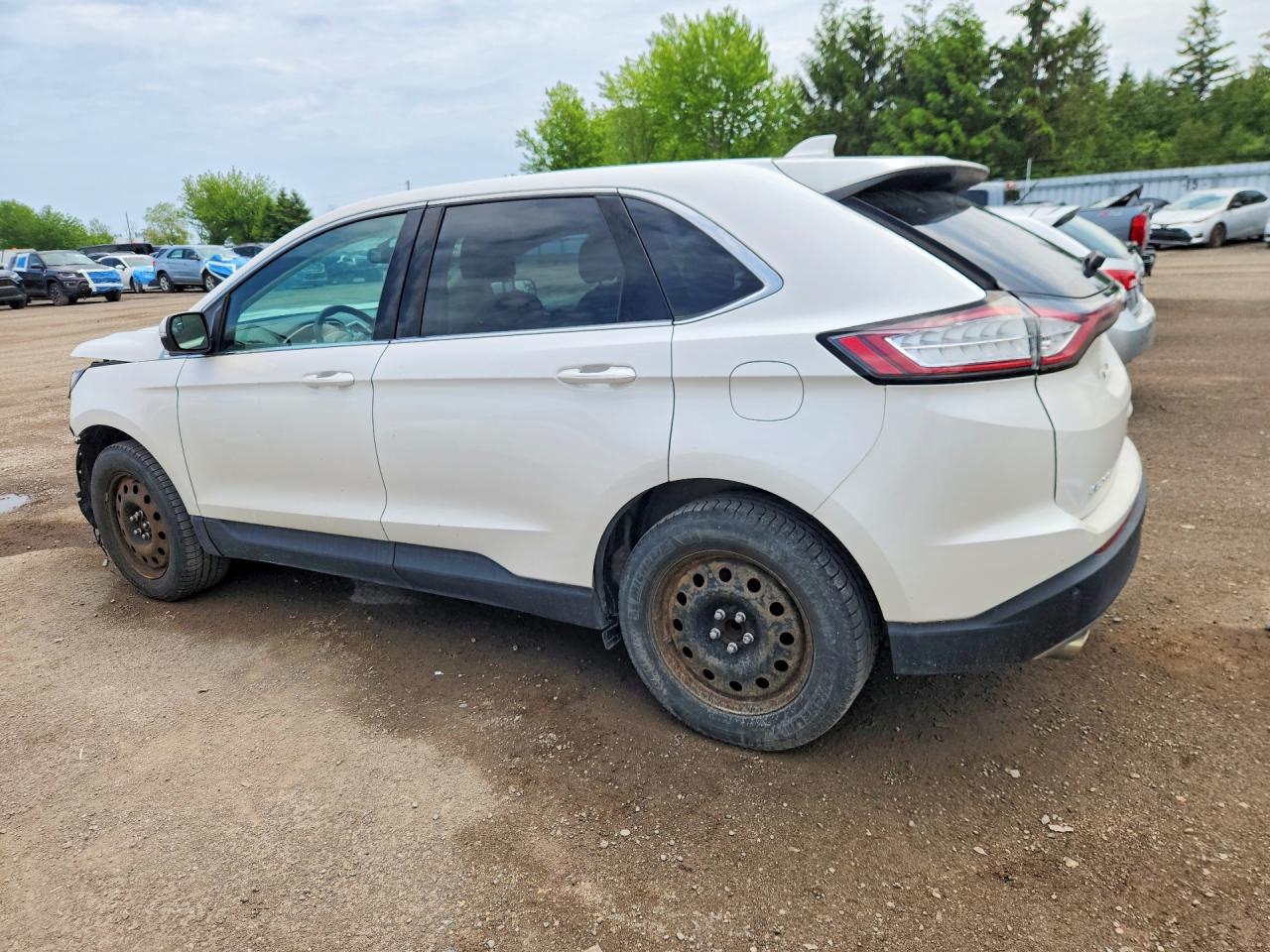 2015 Ford Edge Sel White vin: 2FMTK3J98FBB97685
