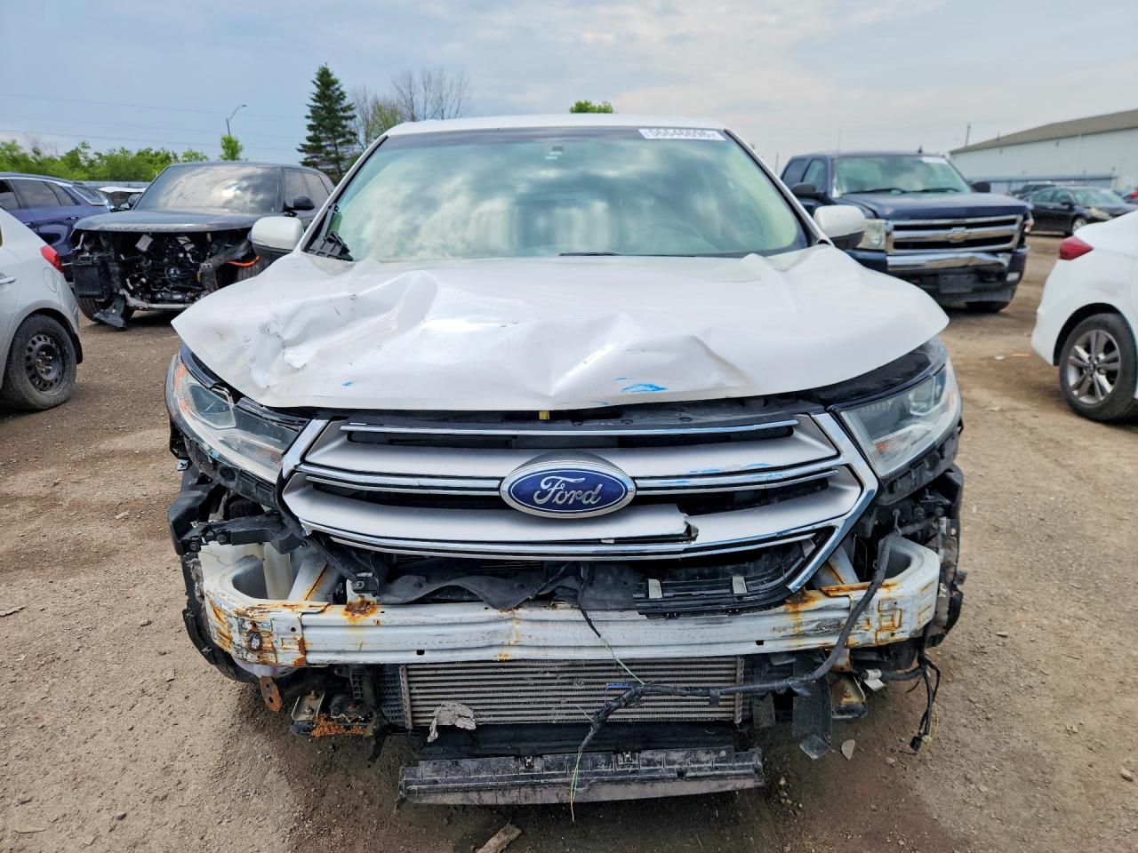 2015 Ford Edge Sel White vin: 2FMTK3J98FBB97685