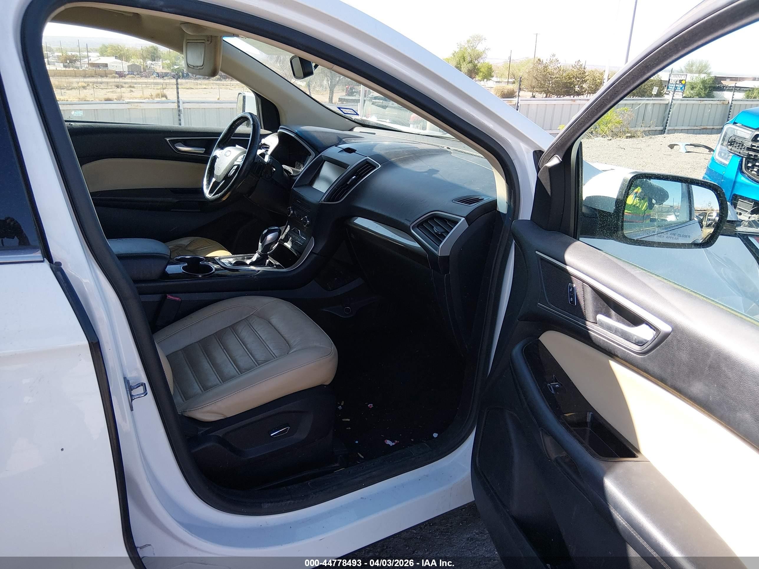 2015 Ford Edge Sel White vin: 2FMTK3J98FBC13089