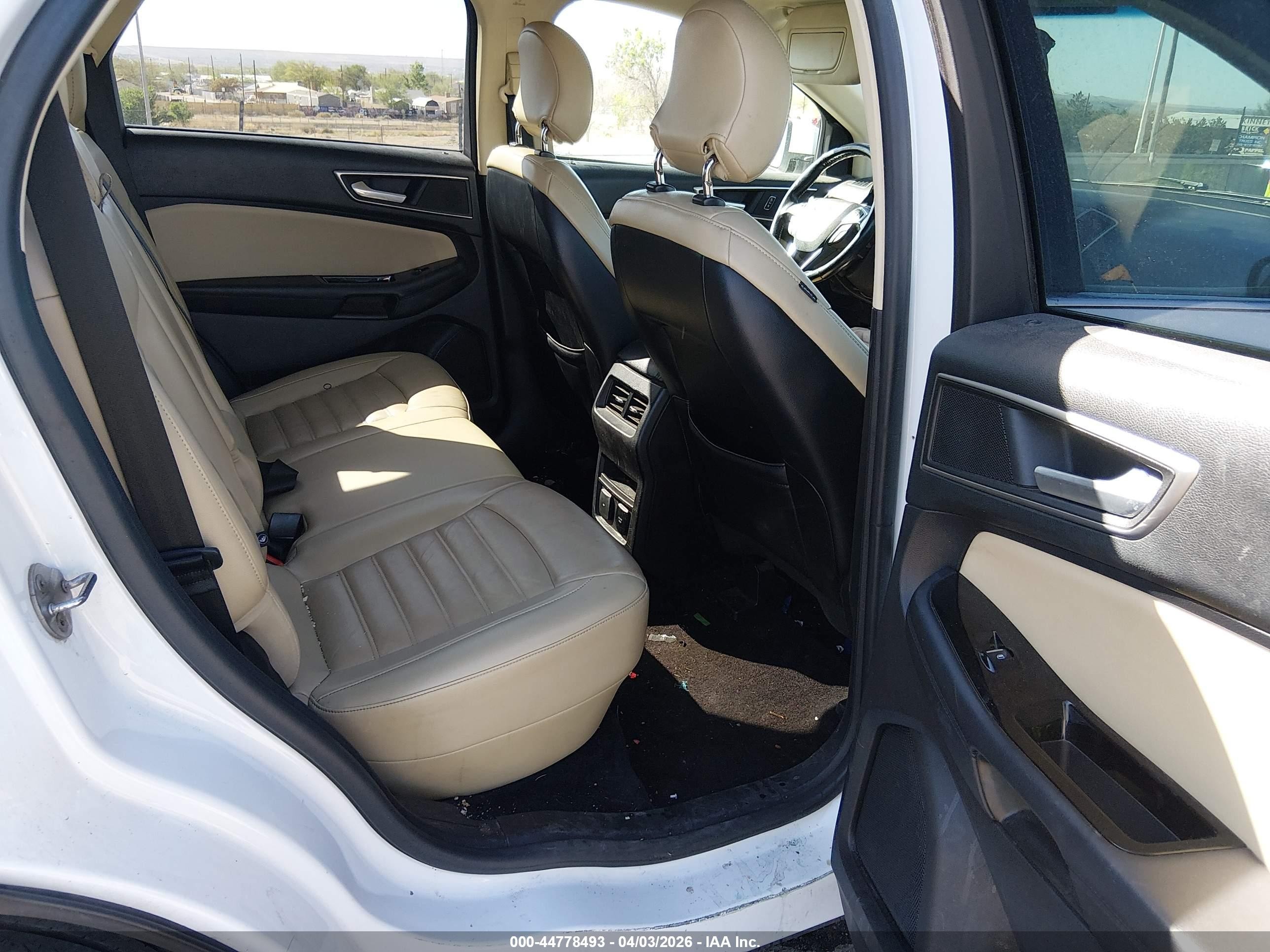 2015 Ford Edge Sel White vin: 2FMTK3J98FBC13089