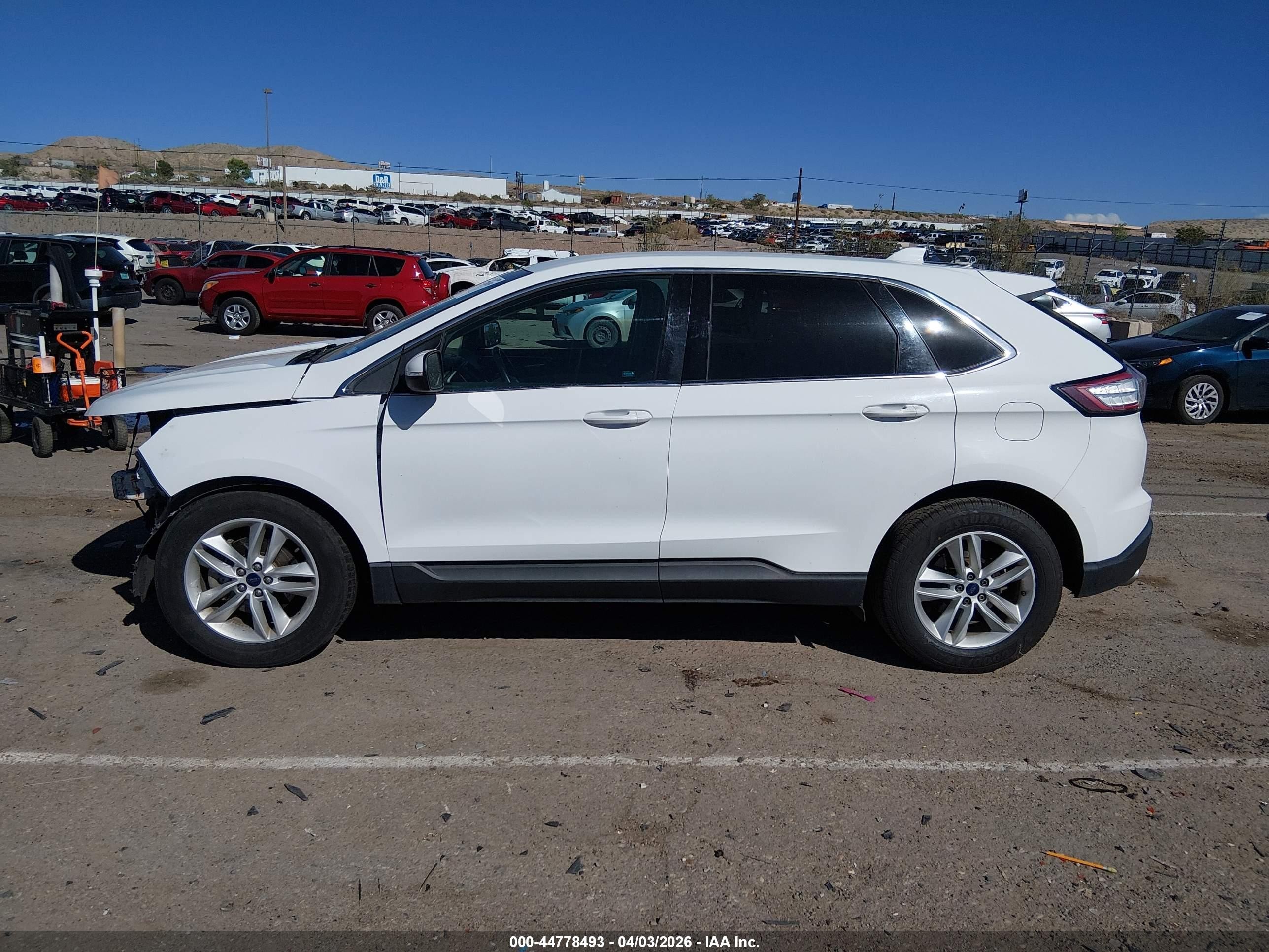 2015 Ford Edge Sel White vin: 2FMTK3J98FBC13089