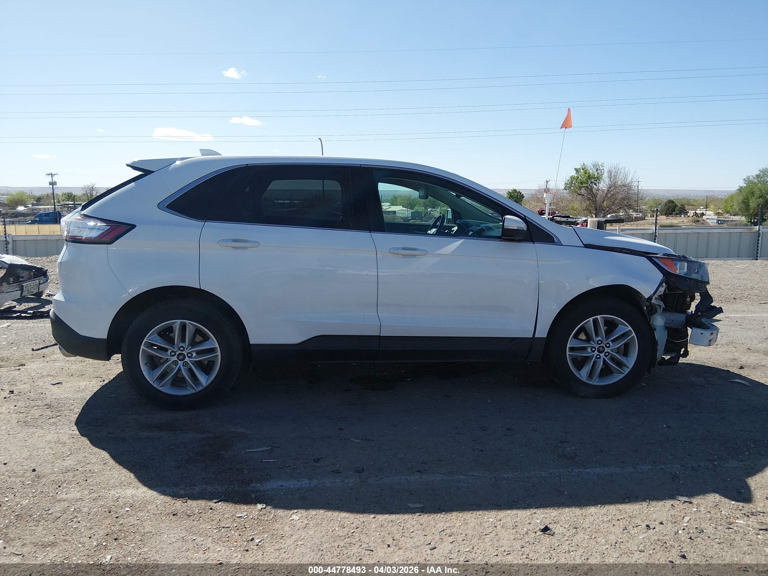 2015 Ford Edge Sel White vin: 2FMTK3J98FBC13089
