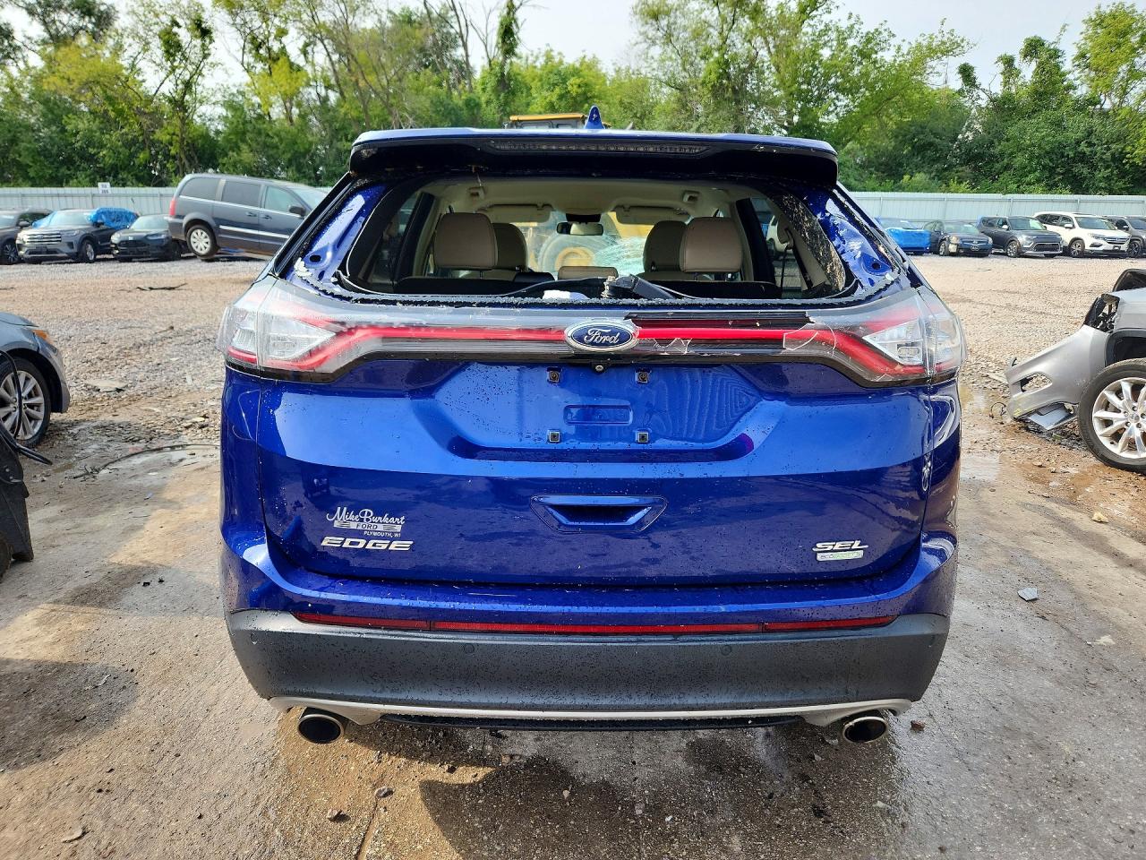 2015 Ford Edge Sel Blue vin: 2FMTK3J99FBB04480