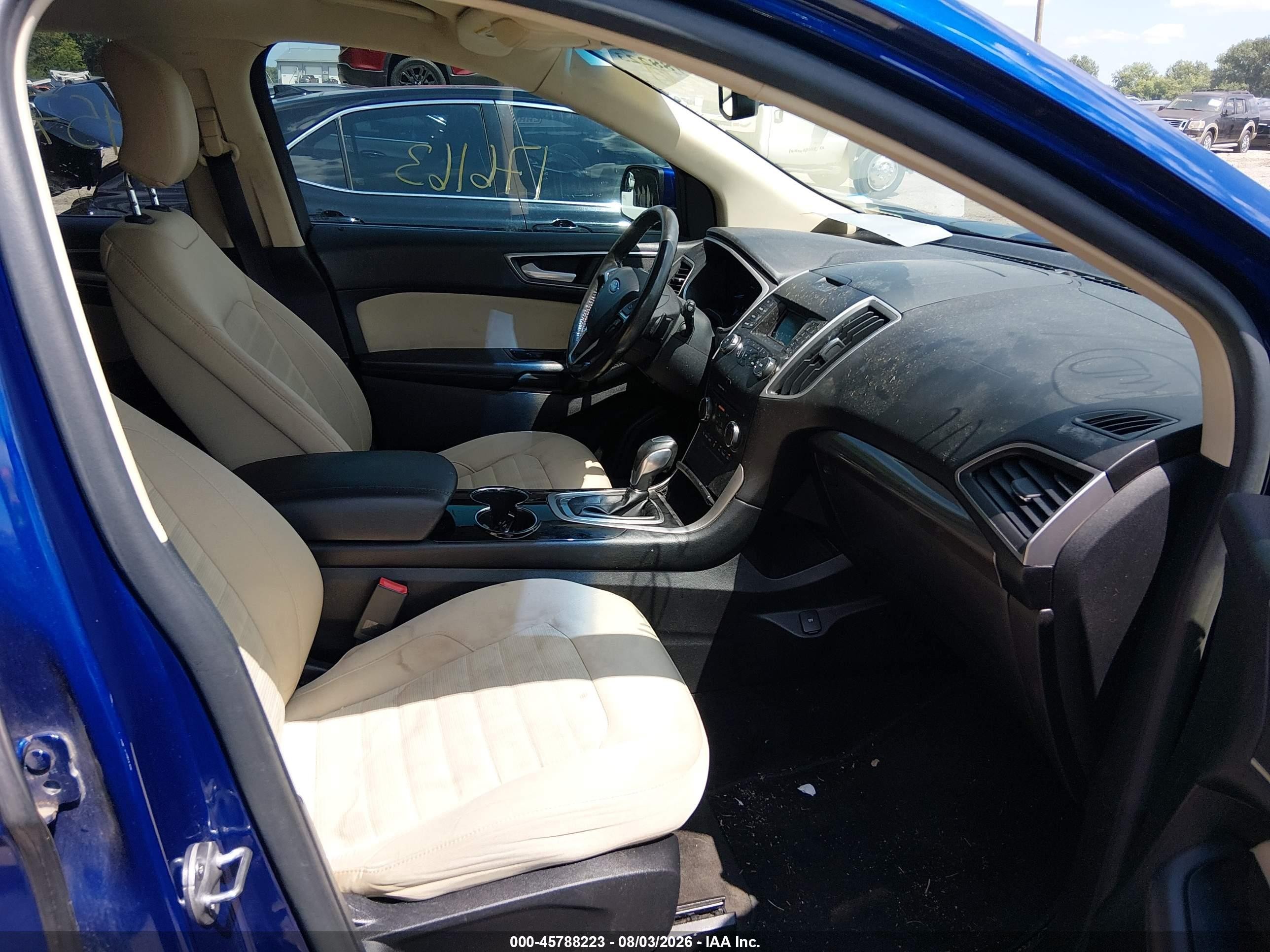 2015 Ford Edge Sel Blue vin: 2FMTK3J99FBB08058